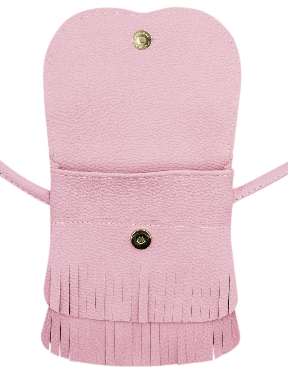 ZGMYC Cat Tassel Shoulder Bag Small Coin Purse Crossbody Satchel for Kids Girls, Pink (5.1'' x 5.9'')