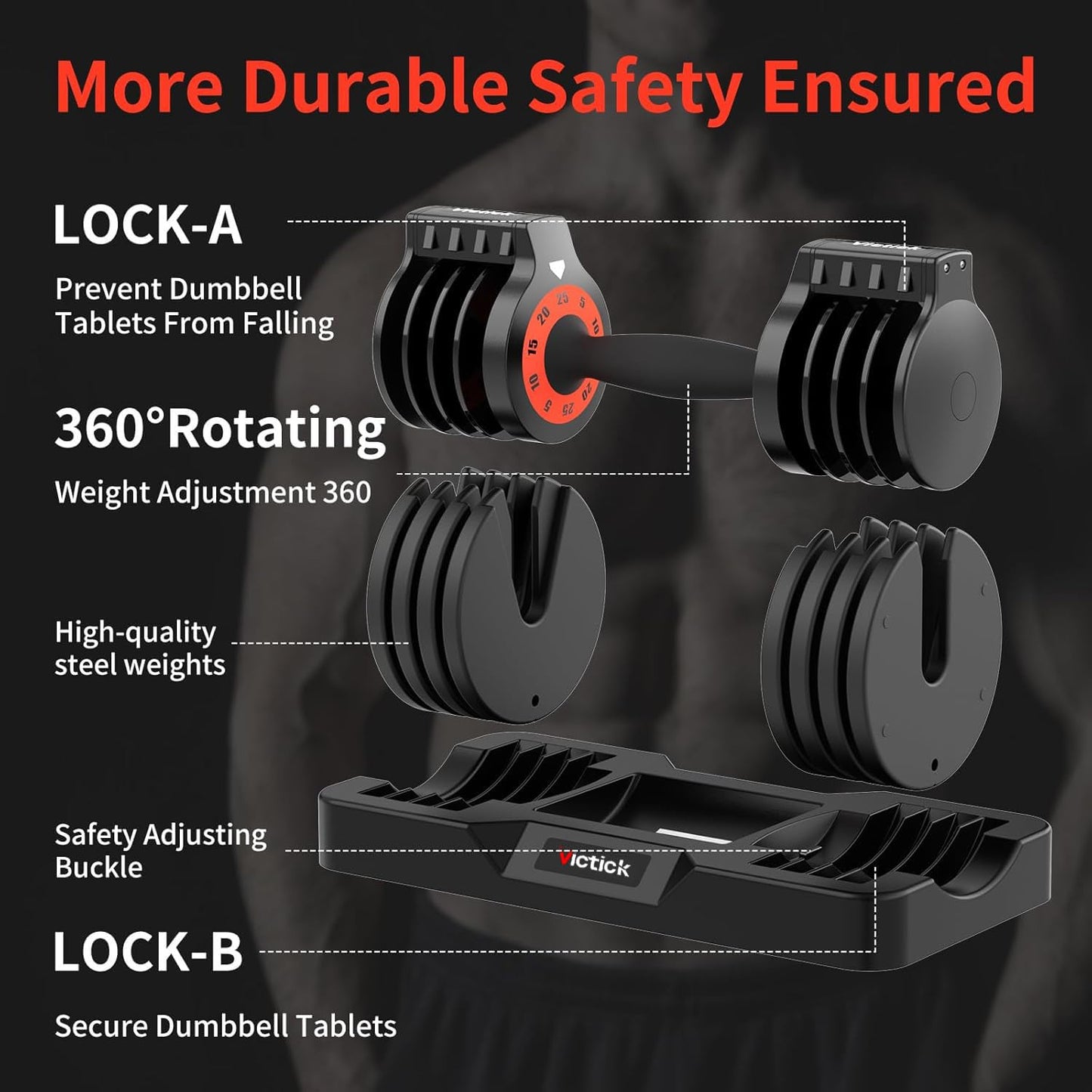Adjustable Dumbbells - 25lb Pair for Exercise Hand Weights with Rust-Inhibitive Anti-Slip Handles Home Gym Weight Solid Dumbbells for Home Workout Space-Saving Design 2 PACK-25LB