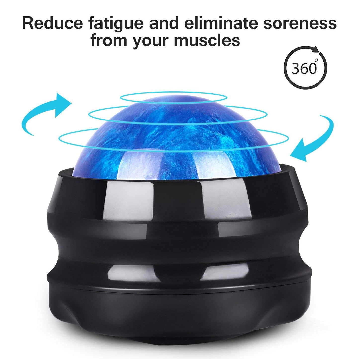 Solacium Manual Massage Roller Ball - Massager and Therapy Tool for Sore Muscles, Shoulders, Arms, Neck, Back, Feet, Body, Deep Tissue, Stiffness, Joint Pain, Stress Relief