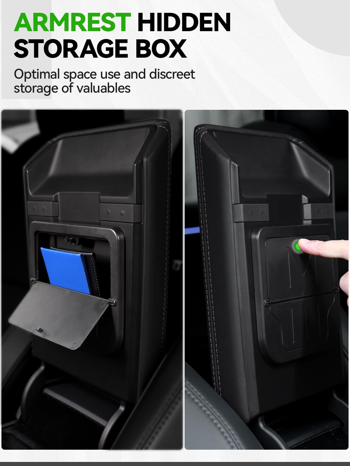 7PCS Center Console Organizer Tray for 2024 2025 Tesla Model 3 Accessories, Armrest Hidden Storage Box Cup Holder Charger Pad for Tesla Model 3 Highland