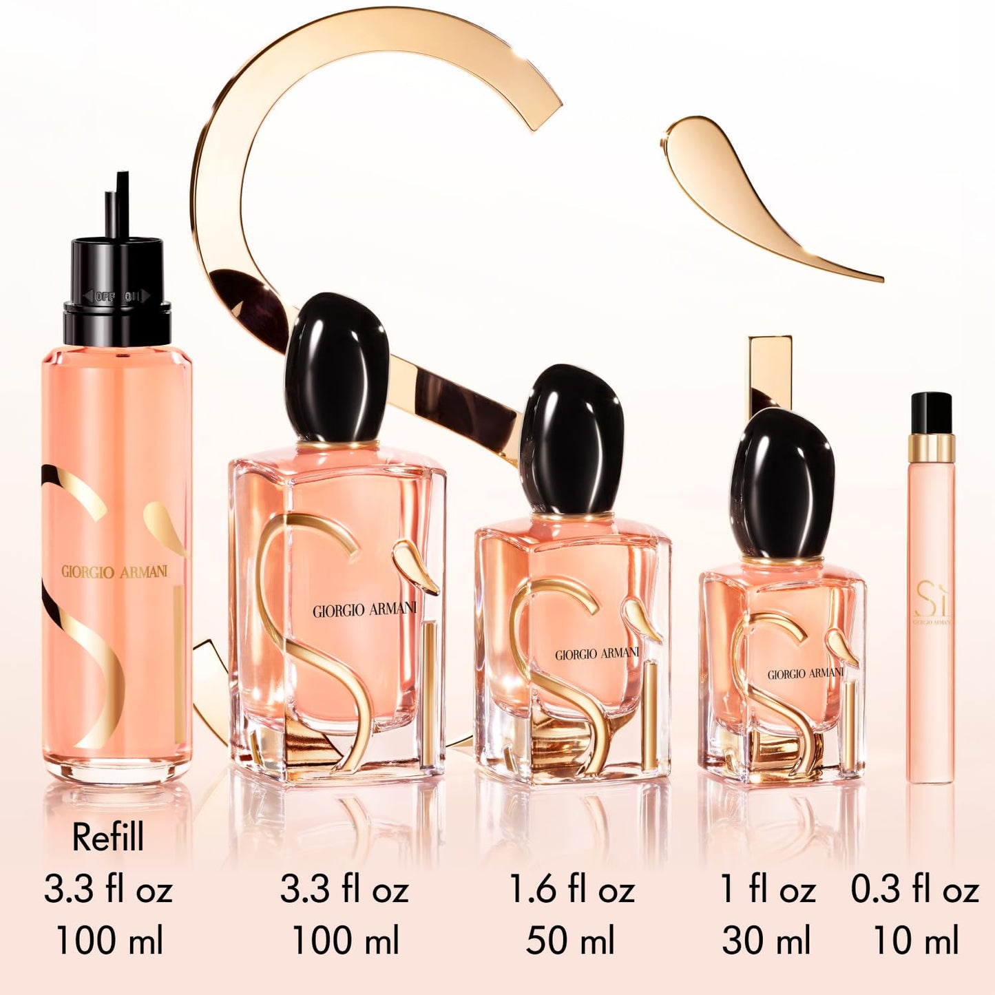 Armani Beauty – Sì Intense – Eau de Parfum – Perfume for Women – Chypre Ambery Fruity Fragrance – Blackcurrant Nectar, Damascena Rose, Black Tea Notes - 1.0 Fl Oz
