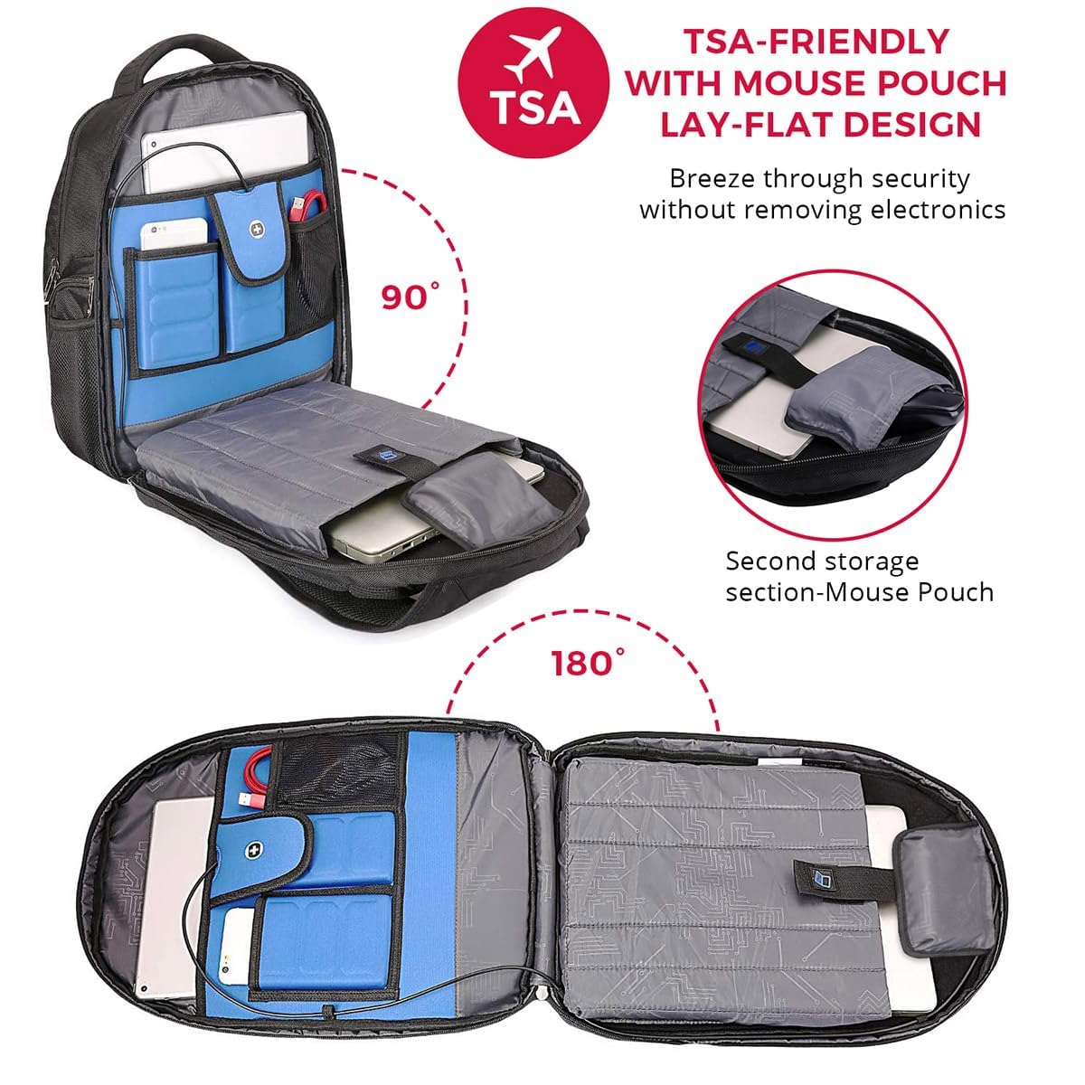 Swissdigital Design TSA Business Laptop Backpack For Men,Travel Backpack With USB Charging Port,College Tech Backpacks With RFID Pockets Presents For Men Fits 15.6 Inch Computer (TERABYTE J16BT-1)