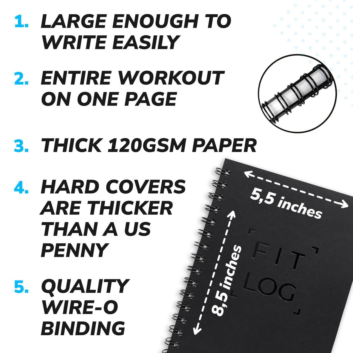 Undated Fitness Log Book & Workout Planner - Designed by Experts Gym Notebook, Workout Tracker, Exercise Journal for Men Women