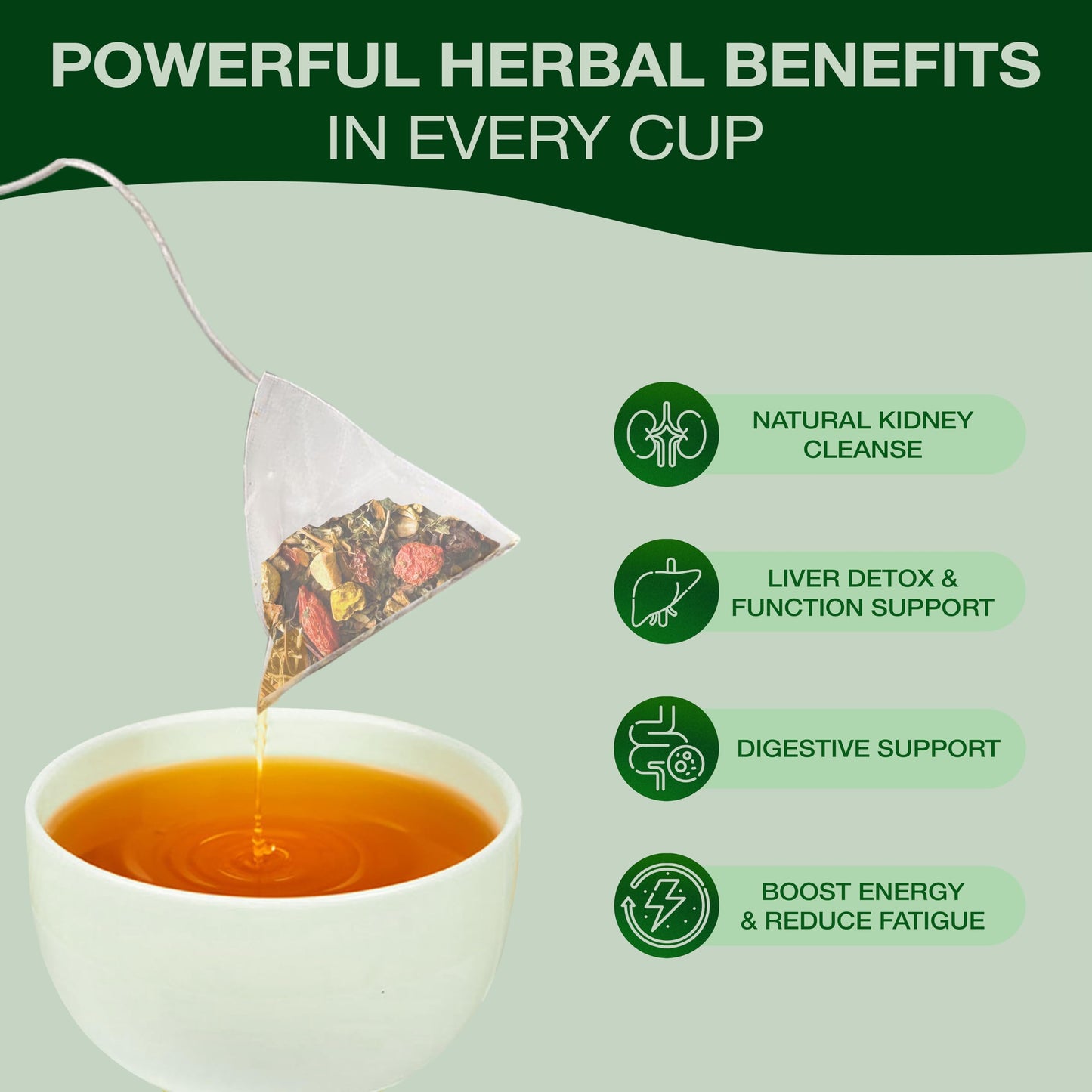 Organic Dandelion Wolfberry Tea - Kidney and Liver Detox Tea - Organic Liver Kidney Cleanse & Detox with Dandelion, Goji Berry, Milk thistle, Turmeric, Hibiscus and extra Herbal Ingredients