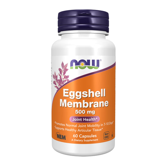 NOW Foods Supplements, Eggshell Membrane (A Unique Biological Matrix Composed of Major Joint Constituents) 500 mg, 60 Veg Capsules