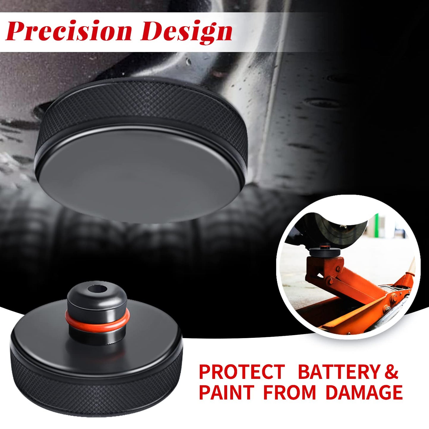 Chirano Lifting Jack Pad for Tesla Model 3/S/X/Y, 4 Pucks with Storage Case, Accessories for Tesla Vehicles 2013 to 2025, NOT Compatible with 2025 New Model Y with 4680 Battery (Texas Built)