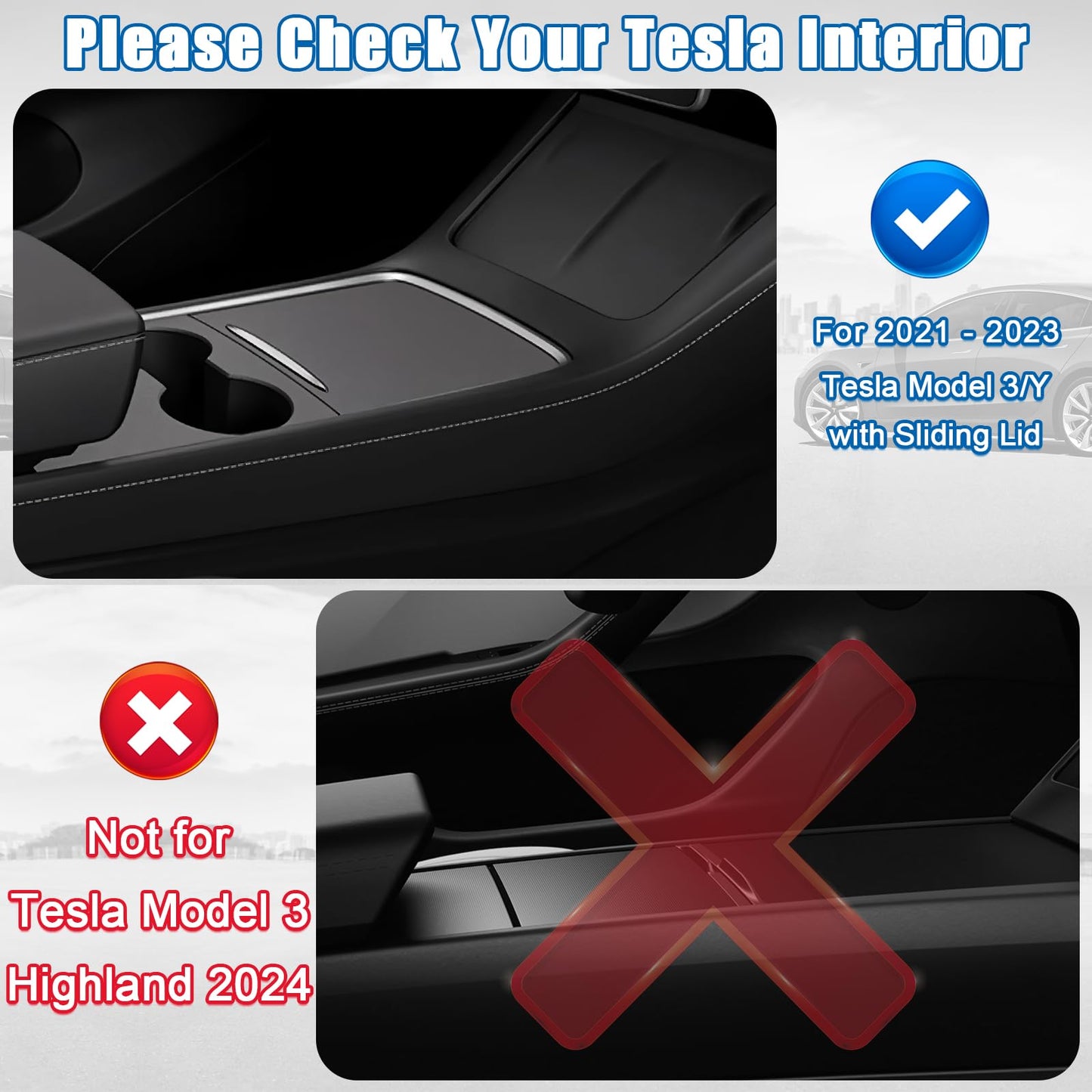 XINTUO 5Pcs Center Console Organizer Tray Compatible for Tesla Model Y Accessories 2024-2021 Armrest Hidden Drawer Storage Box Cup Holder (Not Compatible for Model 3 Highland & Model y Juniper)