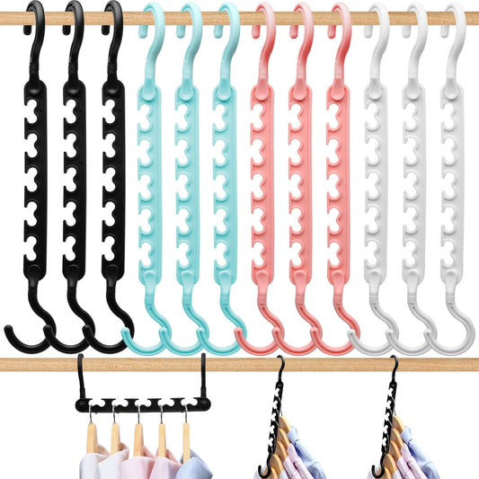 12-Pack-Closet-Organizers-and-Storage,Sturdy Organization-and-Storage-Hangers-Space-Saving for Wardrobe,Dorm-Room-Essentials for College Students Girls Smart Clothes Hanger