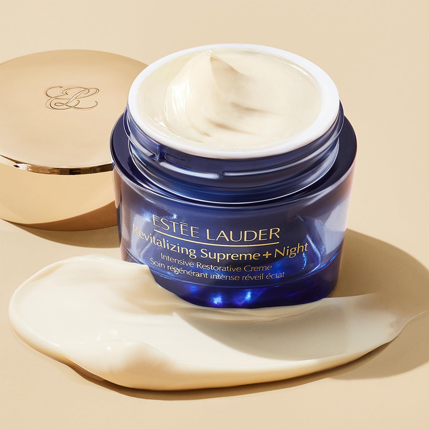 Estée Lauder Revitalizing Supreme+ Night Intensive Restorative Anti-Aging Cream Moisturizer with Hyaluronic Acid, 1.7 Ounce
