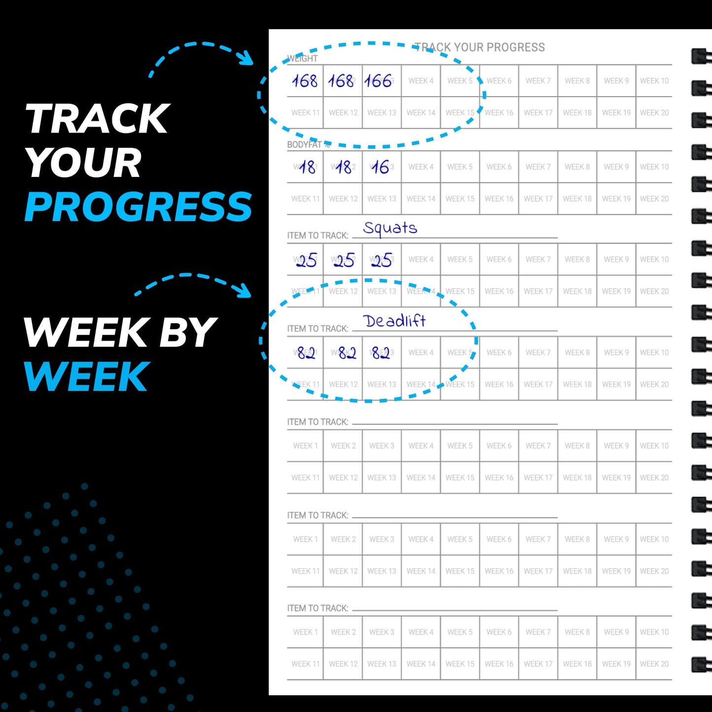 Undated Fitness Log Book & Workout Planner - Designed by Experts Gym Notebook, Workout Tracker, Exercise Journal for Men Women