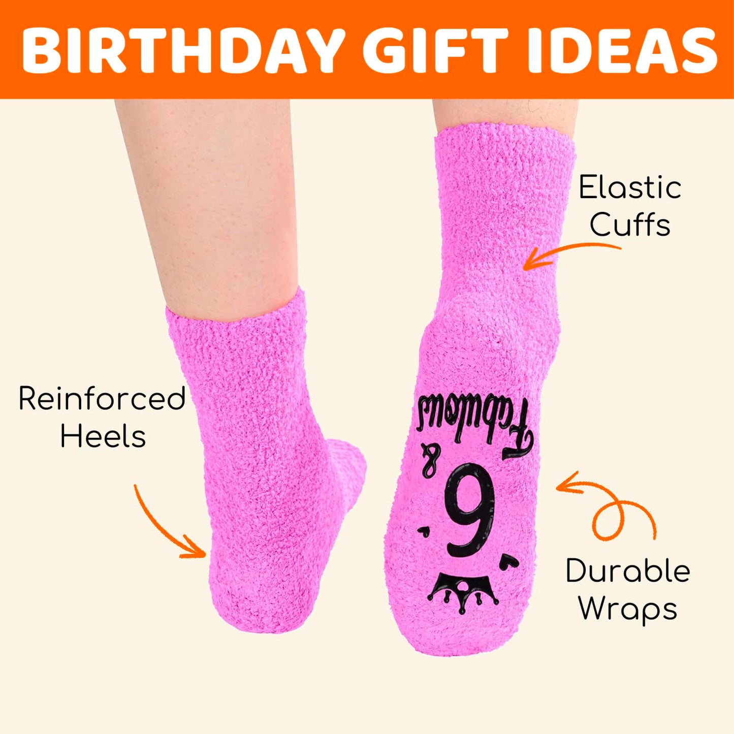HAPPYPOP 6th Birthday Gifts Ideas for Girls - Socks for Kids Age 6, Gifts for Six Year Old Girls, Presents for 6 Year Old Girls