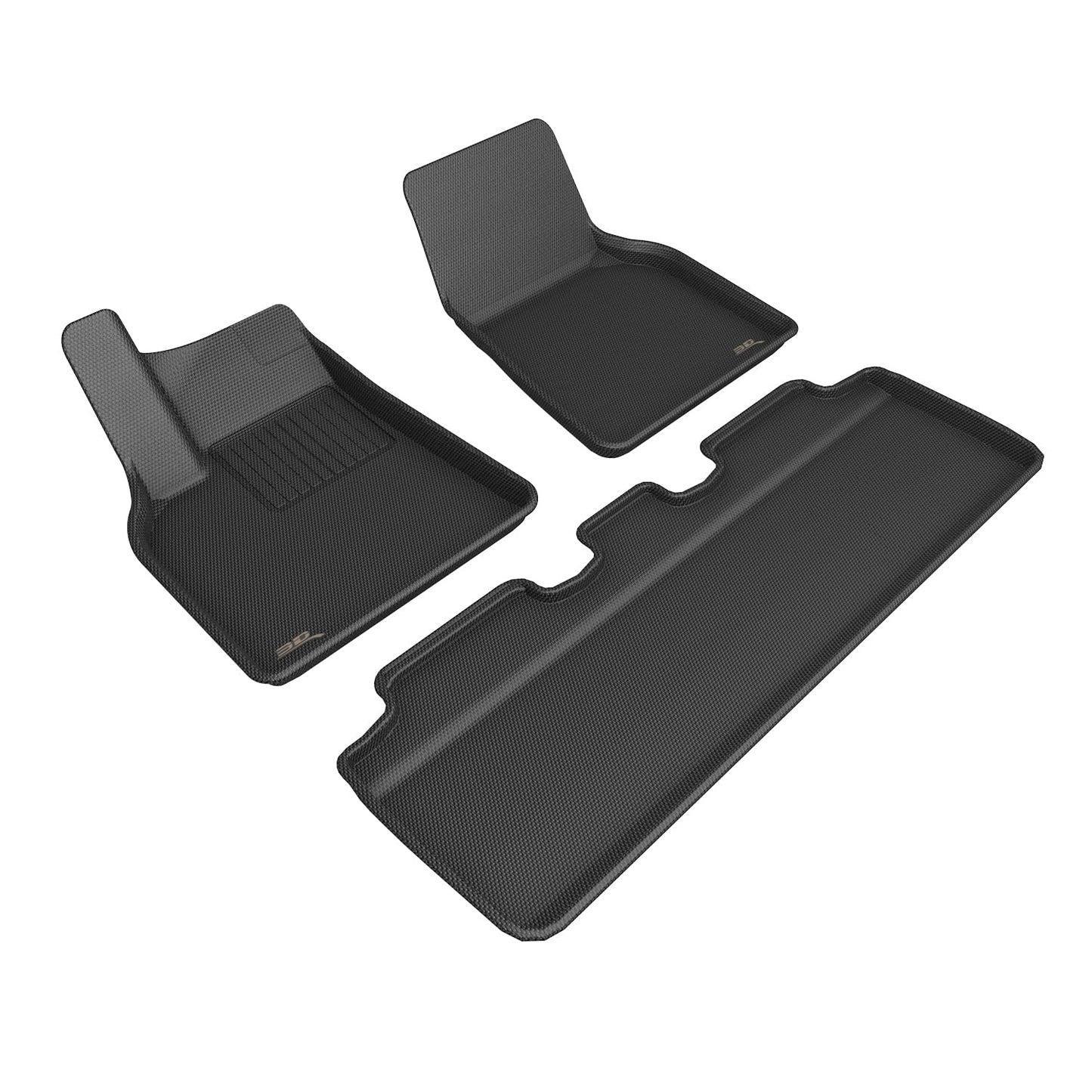 3D MAXpider Custom Fit Kagu Floor Mat (Black) Compatible with Tesla Model Y 2021-2025 - R1 R2