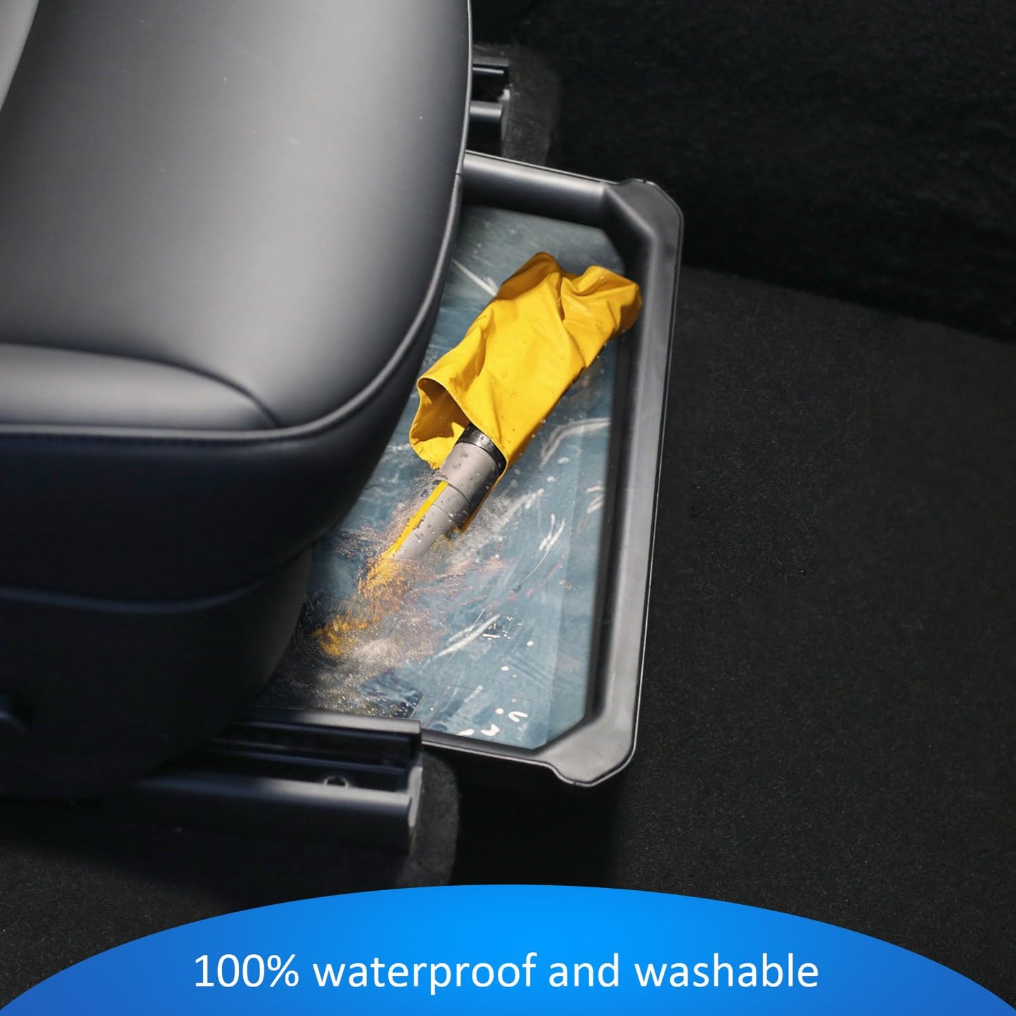 GEEDAR Under Seat Storage Box Organizer for Tesla Model Y (1 pack), Upgraded ABS + TPE Double Layer Hidden Storage Box, Washable Underseat Storage Organizer fit Tesla Model Y Accessories 2021-2024