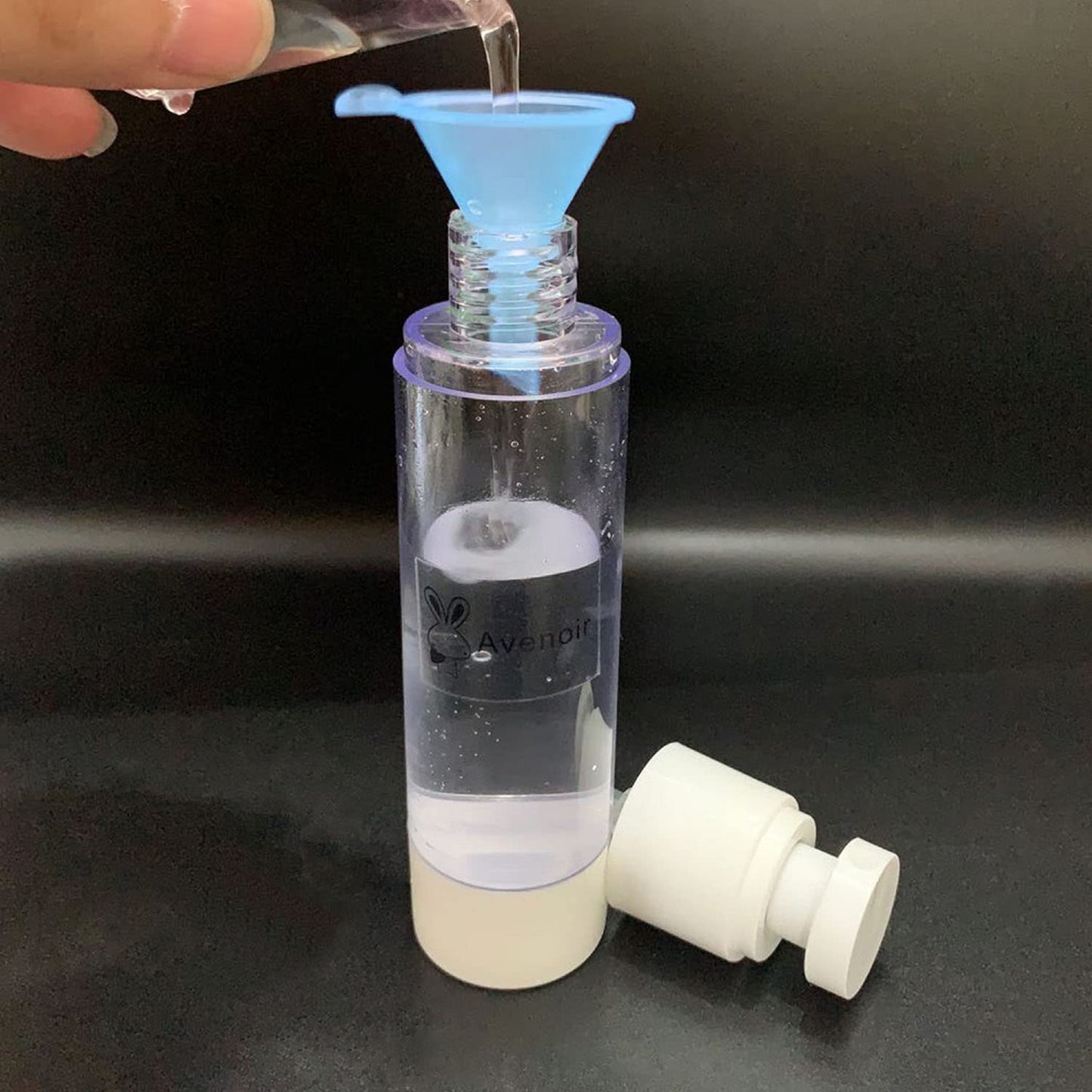 Avenoir Refillable Cosmetic Containers Funnels, Funnels for Filling Bottles of Lotion, Water, Essential Oils, Lotions, Shampoo, Conditions, Cleaning Products, 3 Blue
