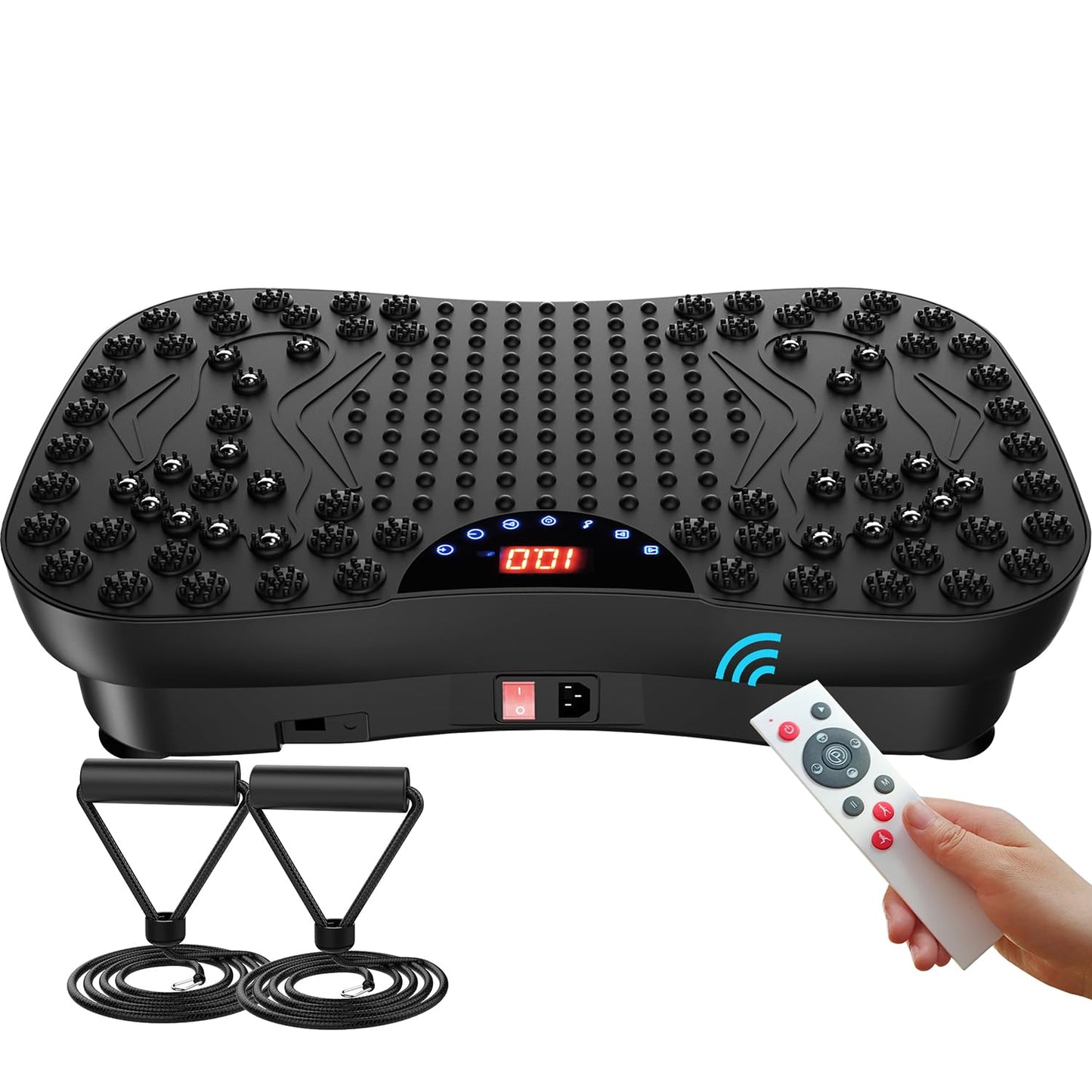 AXV Vibration Plate Fitness Platform Exercise Machine Vibrating Lymphatic Drainage Shaking Workout Full Body Shaker Vibrate Stand Shake Board Sport Gym Pad for Weight Loss Fat Burner for Women Men