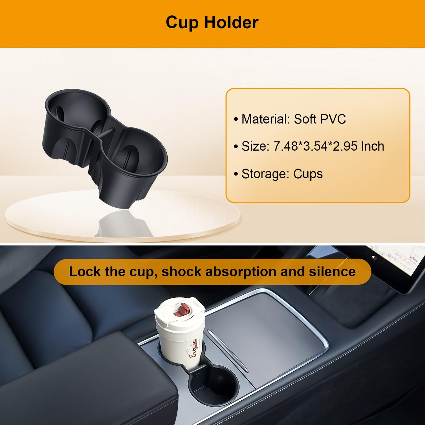 BANKKY Center Console Organizer Tray 5PCS for Tesla Model Y Accessories 2024 2023 2022 2021 2020, Armrest Storage Tray and Hidden Storage Box, Cup Holder Insert, Under Seat Storage Box