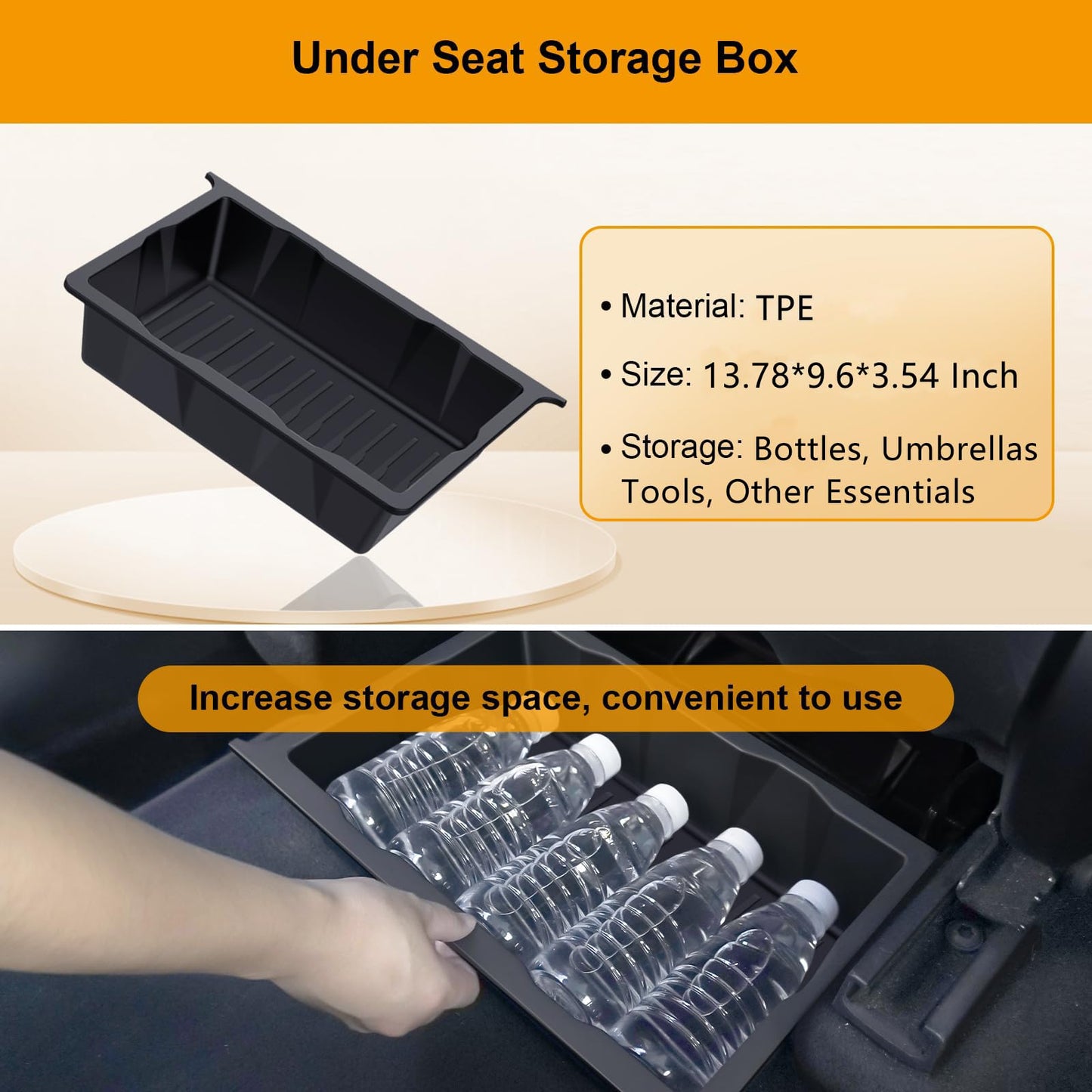BANKKY Center Console Organizer Tray 5PCS for Tesla Model Y Accessories 2024 2023 2022 2021 2020, Armrest Storage Tray and Hidden Storage Box, Cup Holder Insert, Under Seat Storage Box