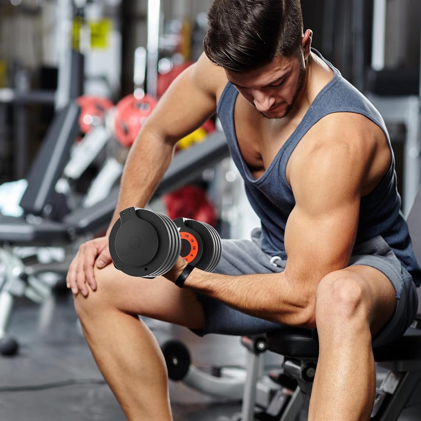 Adjustable Dumbbells - 25lb Pair for Exercise Hand Weights with Rust-Inhibitive Anti-Slip Handles Home Gym Weight Solid Dumbbells for Home Workout Space-Saving Design 2 PACK-25LB