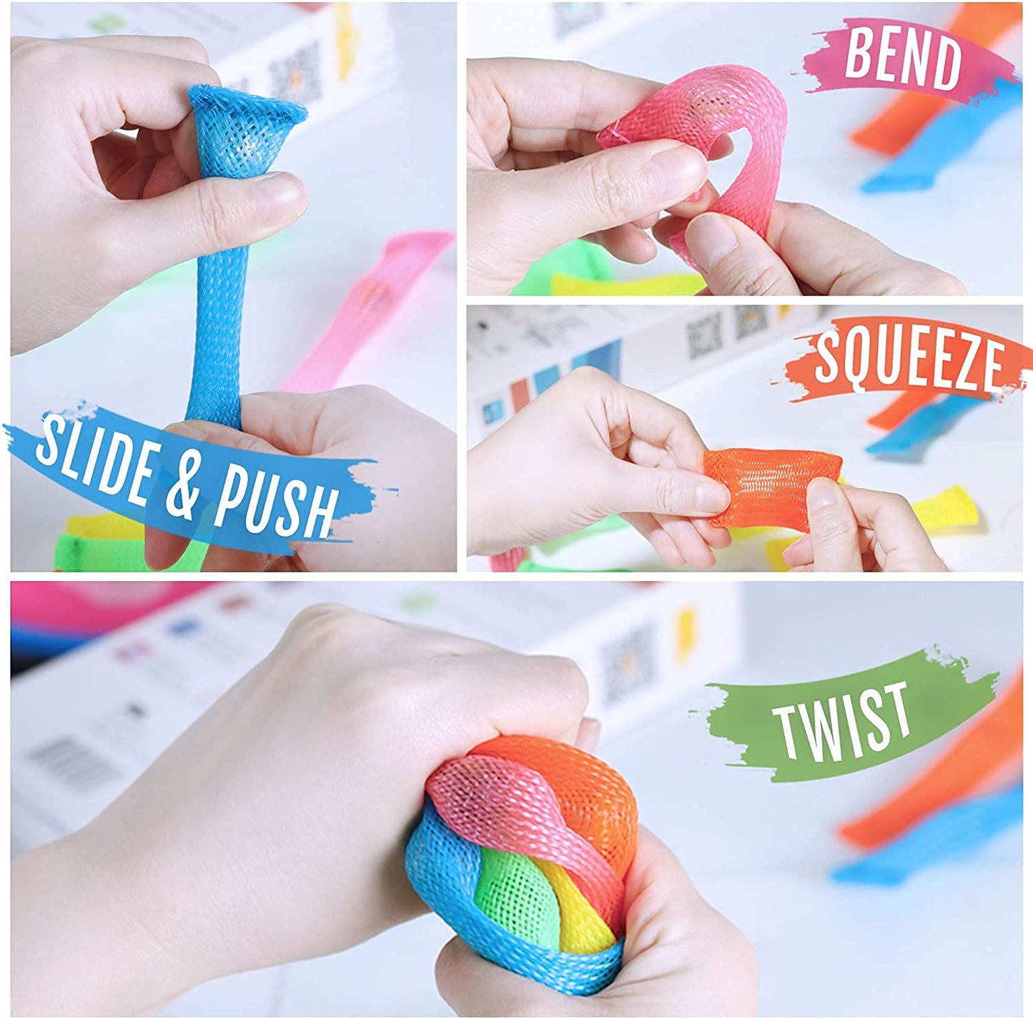 Sensory Fidget Toys Set 7 Pack. Stress Relief Relieve Anxiety Tools Bundle Figette Toys with Fidget Pad, Cube with Infinity, Magnetic Ring, Fidget Box Bulk Figit, Game for Kids Adults Kill Time