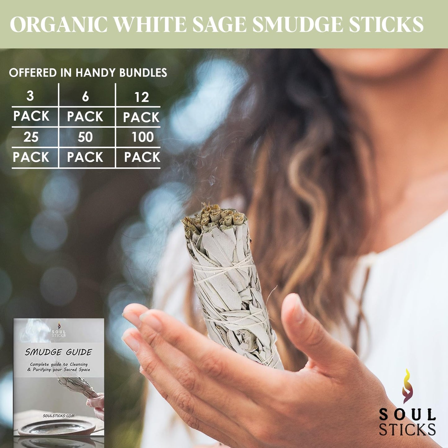 SOUL STICKS 4 Inch 12 Pack California White Sage Smudge Sticks Bulk for Home Cleansing, Good Energy Meditation & Smudging Rituals | Sustainably Sourced California White Sage Incense Sticks Bundle