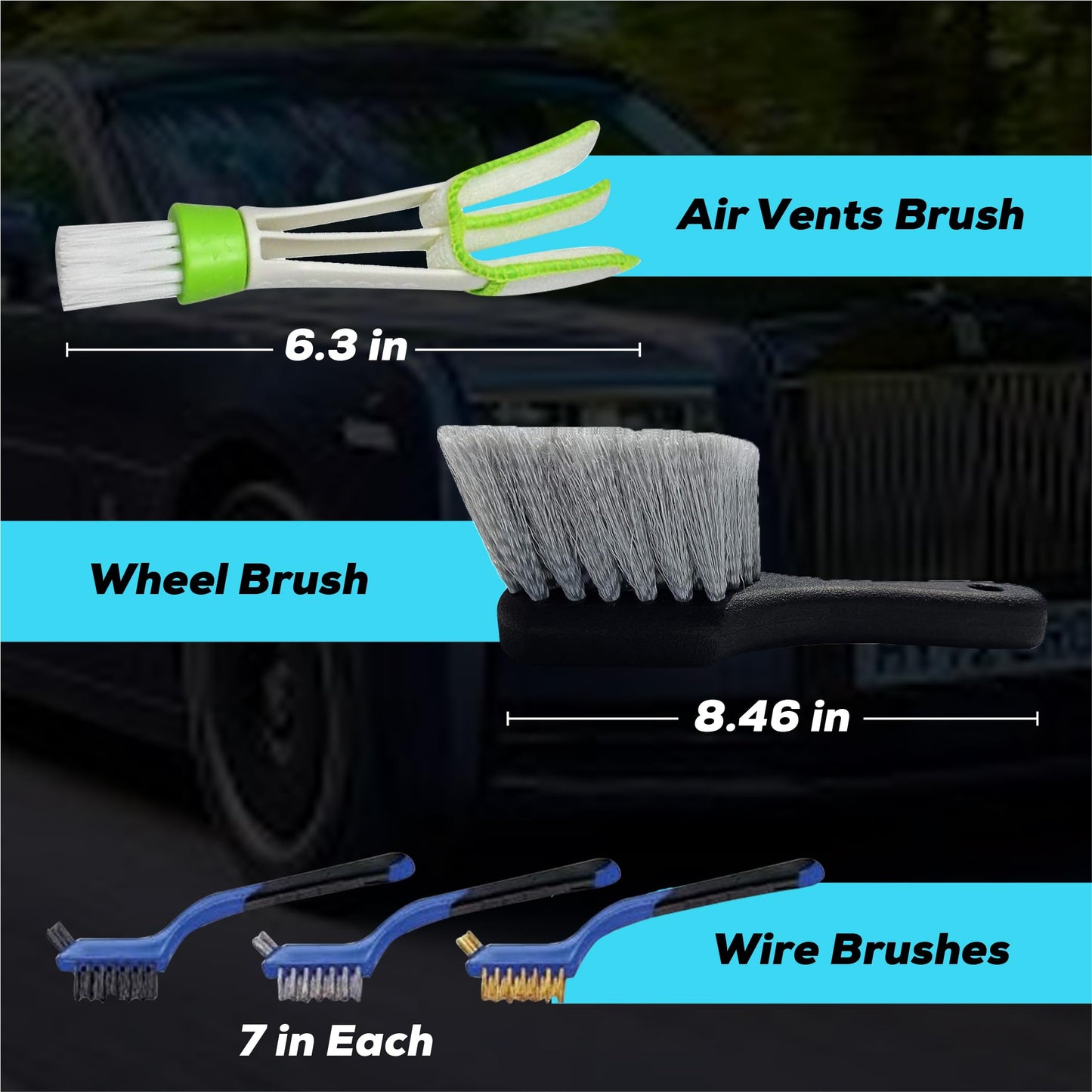 Carmodex Car Wash Cleaning Kit, Manual Foam Sprayer, Premium Brushes, Professional Interior/Exterior Car Detailing Kit – Car Care Gift Tool Set for Women and Men, Car Cleaning Kit for Vehicles