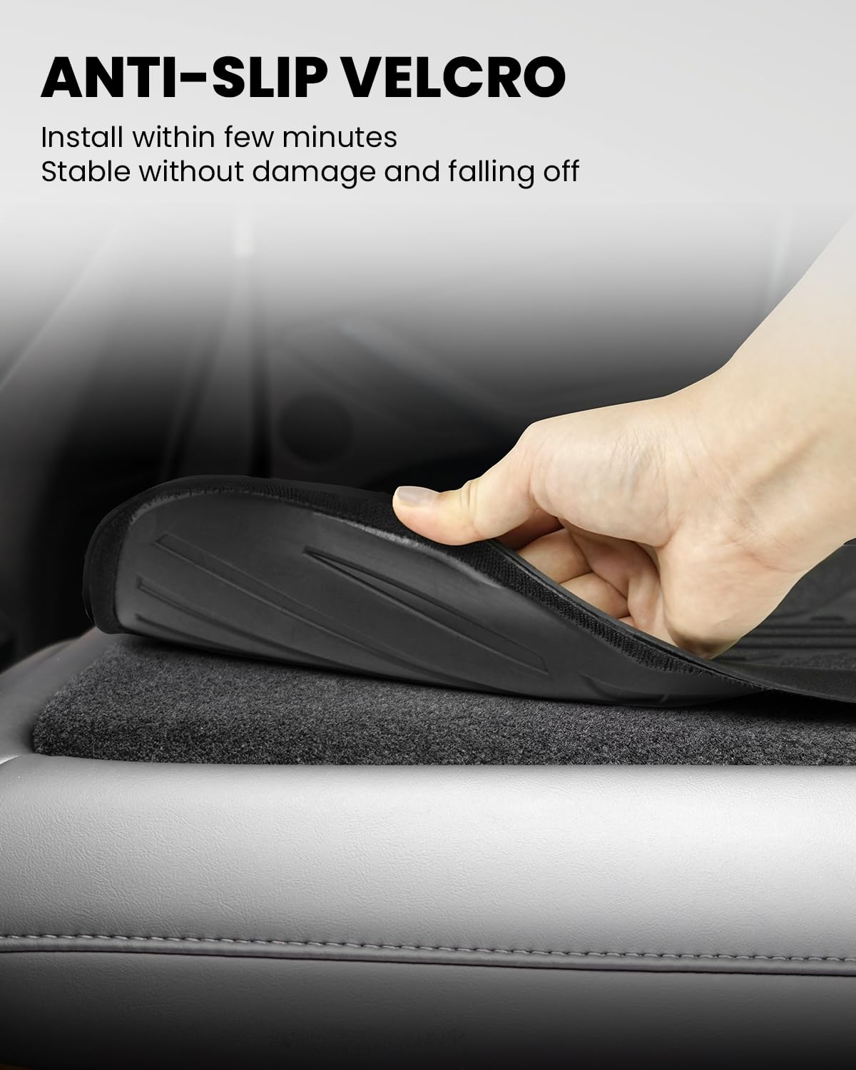 LASFIT Premium Extra Thick Rear Seat Back Covers for Tesla Model Y 2025/2024/2023/2022/2021/2020 | TPE Custom Fit Waterproof Model Y Accessories 5/7 Seater Second Row Back Seat Protector Mat Liner