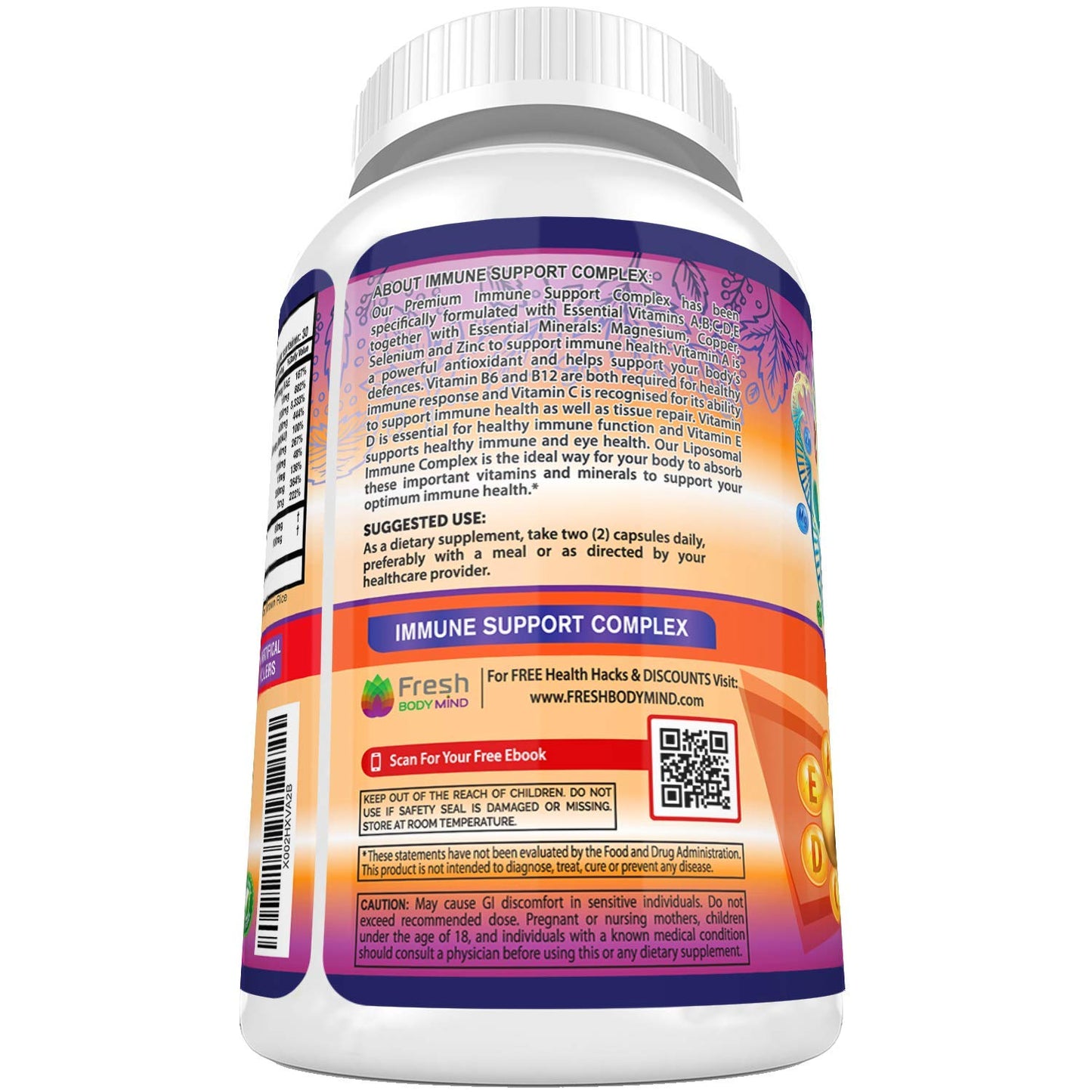 Immune Support Multivitamin for Men and Women with Vitamins A, B, C, D, E, B6, B12 - Zinc, Magnesium and Copper with Liposomal Complex for Enhanced Absorption - Daily Antioxidant Boost - 90 Vegan Caps