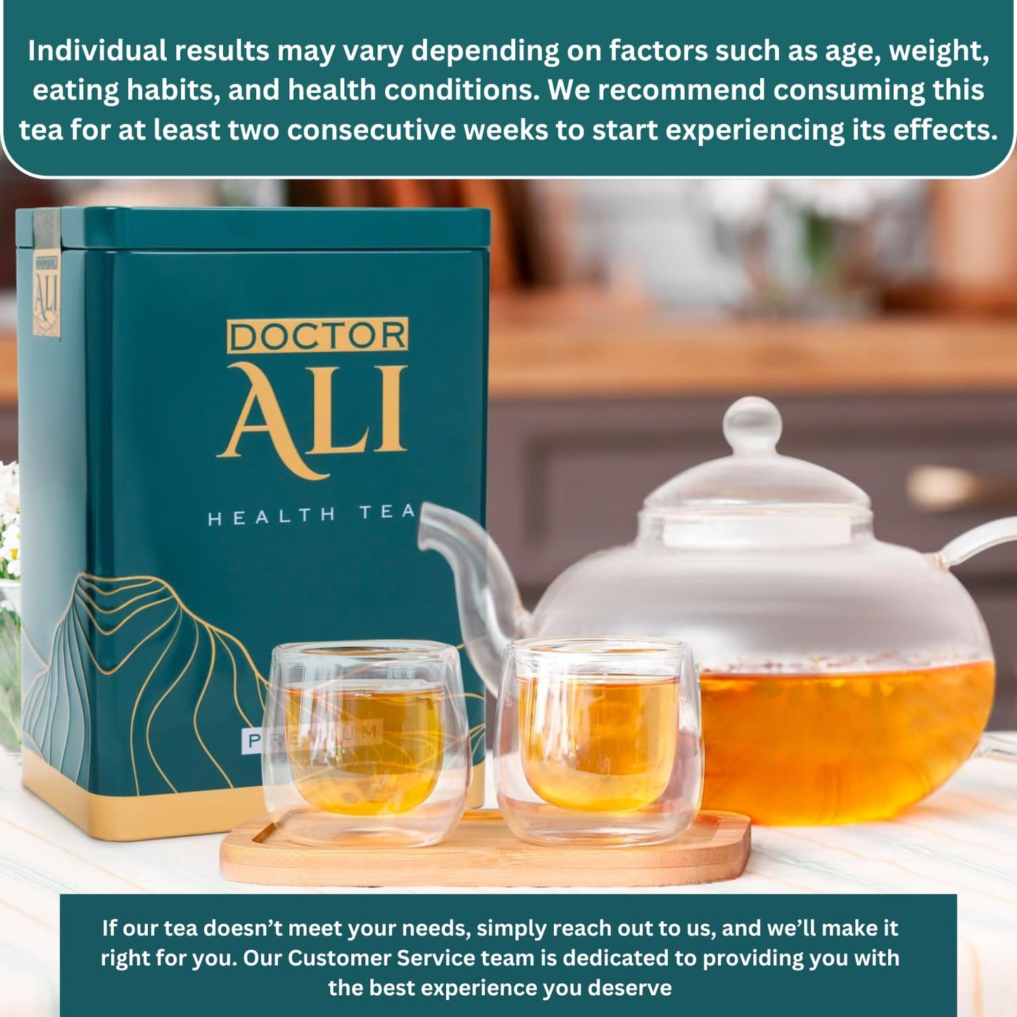 DOCTOR ALI HEALTH TEA - Cleanse & Detox, Kidney & Liver Health, Digestion, Immunity, Sleep Improvement | Premium Grade | 11 Organic Super Herbs for Holistic Wellness | 40 Pure Silk Sachets, 5 gr each
