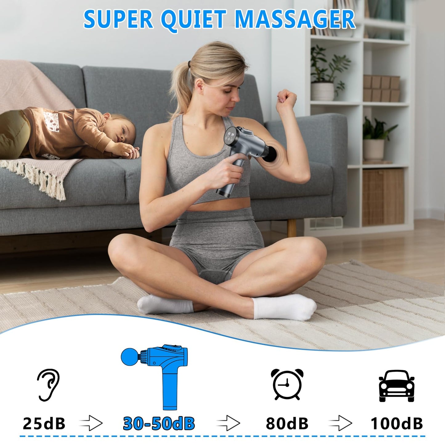 APHERMA Massage Gun, Muscle Massage Gun for Athletes Handheld Electric Deep Tissue Back Massager, Percussion Massage Device for Pain Relief with 30 Speed Levels 9 Heads,Father's Day Gifts