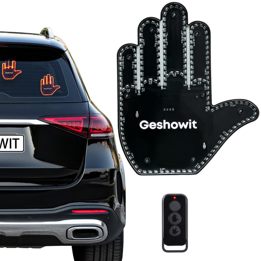 Car Accessories for Men, Truck Gadgets with Remote - Give The Finger Salute & Love & Wave to Drivers - Ideal Gifted Vehicle Stuff, Funny Gifts for Drivers, Road Rage Signs for Men and Women