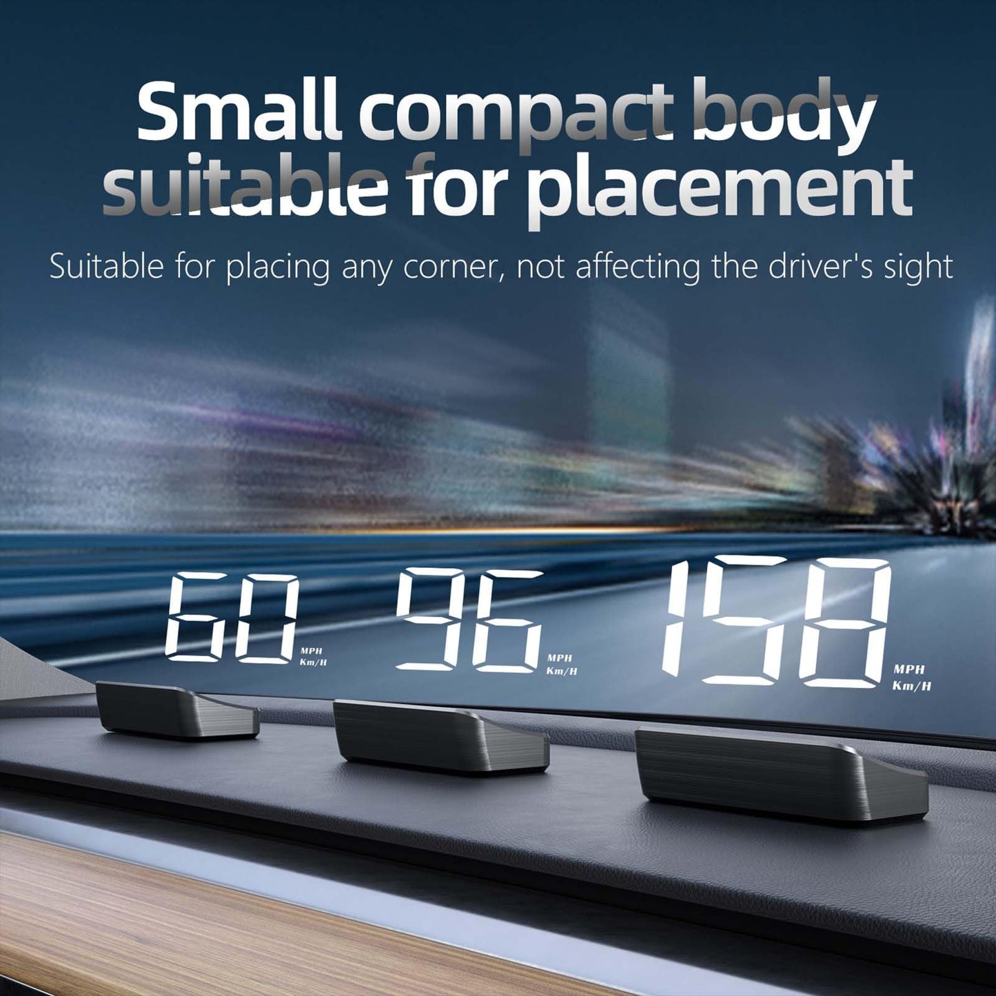ACECAR Heads Up Display for Cars, Car Universal Windshield Projection HUD, Digital GPS Speedometer with MPH Speed, Suitable for All Vehicles (White)
