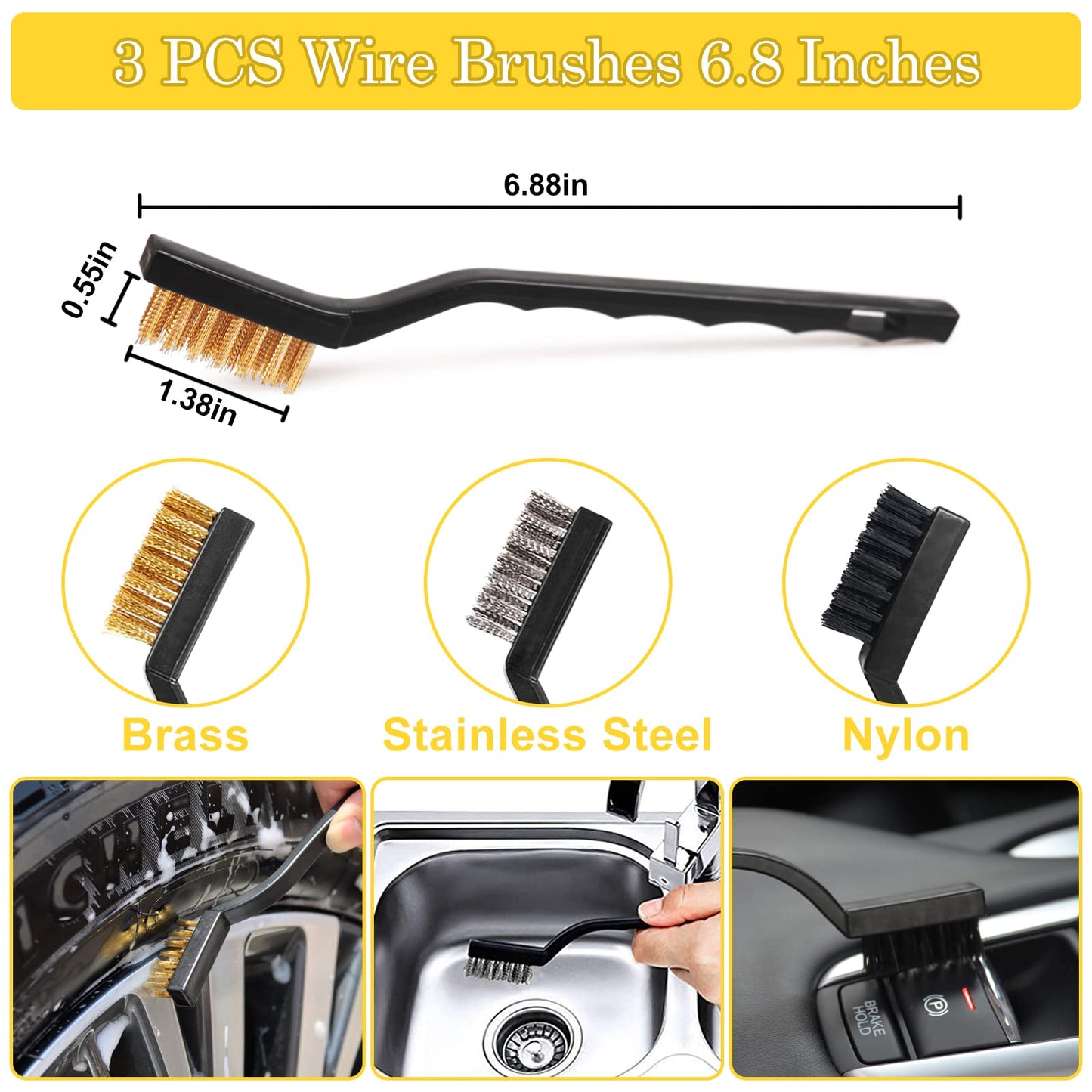 27Pcs Car Detailing Kit, Car Detailing Brush Set, Auto Detailing Drill Brush Set, Car Detailing Brushes, Car Wash Kit, Car Accessories, Car Cleaning Tools Kit for Interior, Exterior, Wheels