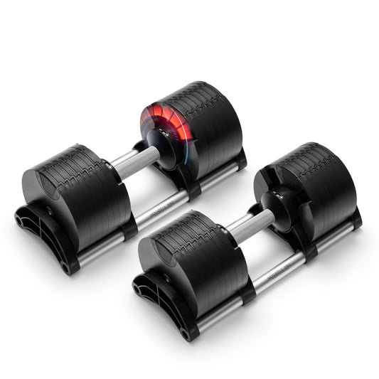 NÜOBELL Adjustable Dumbbell Pair 5-80 lbs: the Adjustable Dumbbells and Free Weights You've Always Wanted for Home Gym, Weight Benches and Dumbbell Exercise
