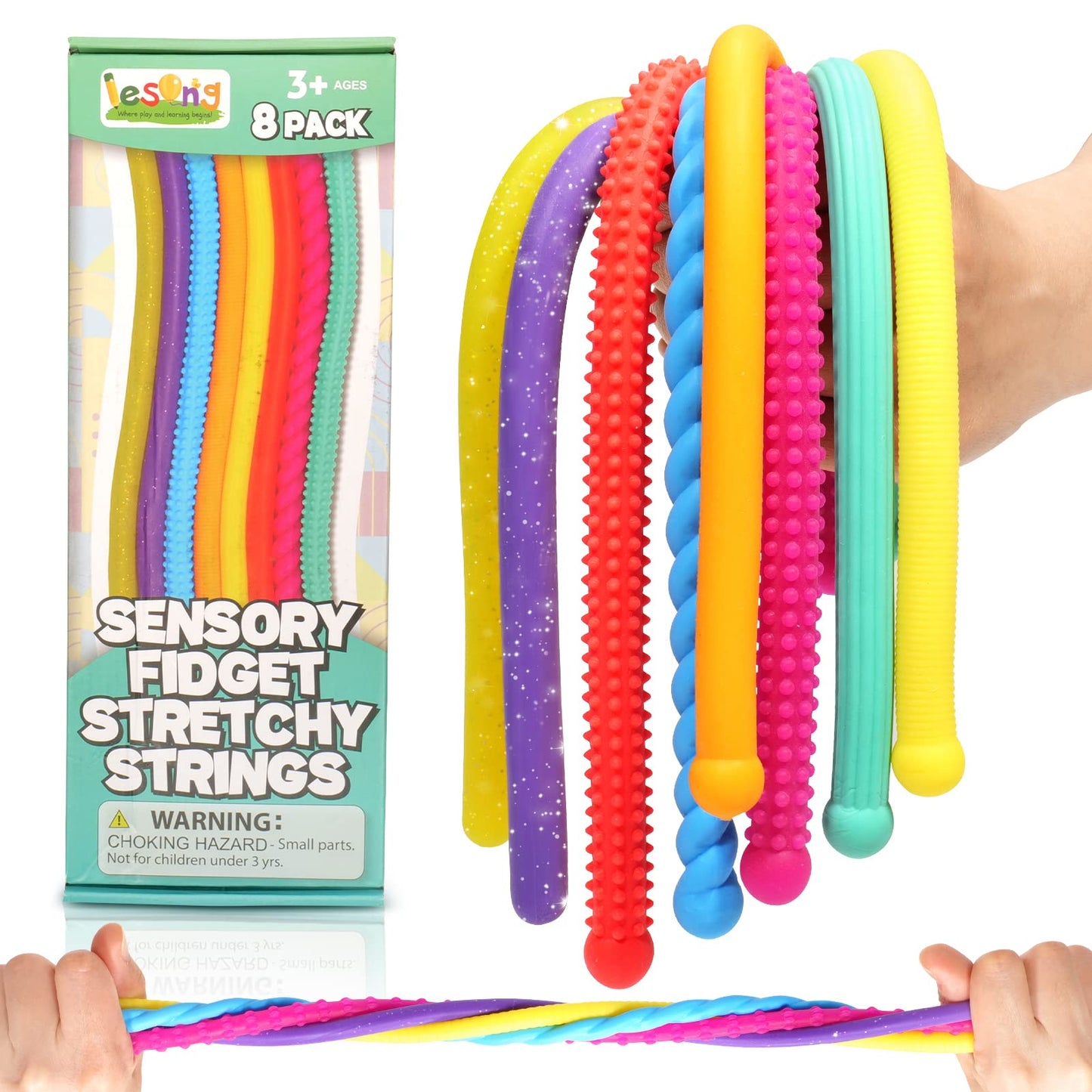 Sensory Autism Toys for Kids - Textured Stretchy Sensory Fidget Toys for Stress, Anxiety , Sensory Toys Special Needs for Autistic Autism Children Toddlers Boys Girls, Treasure Box Classroom Prizes