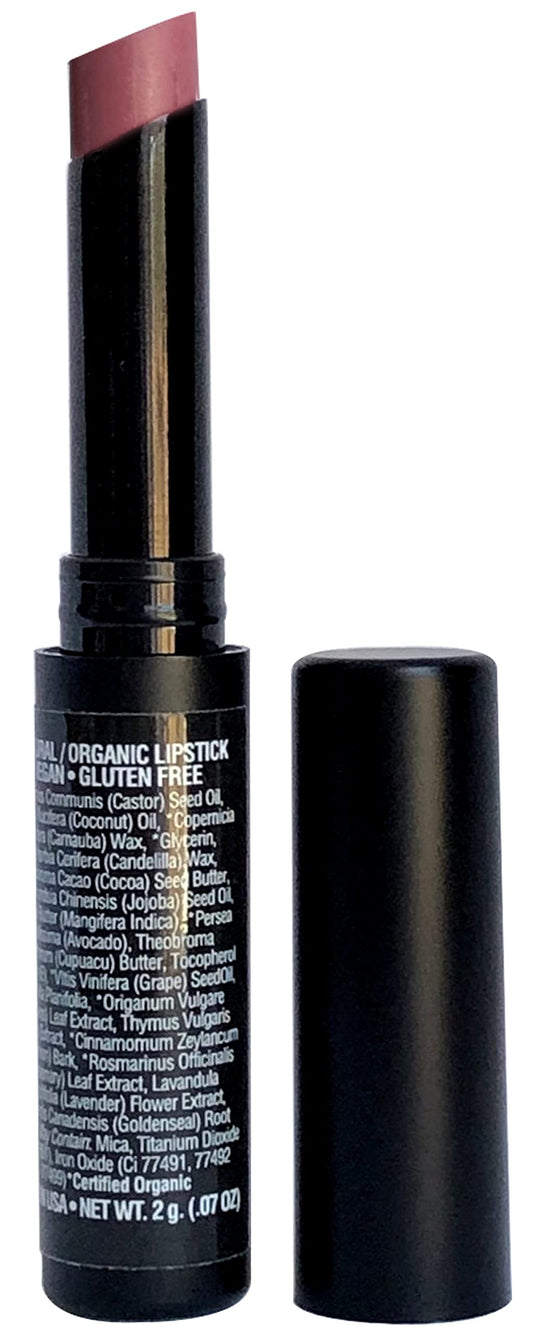Mom's Secret Natural Lipstick, Organic, Vegan, Gluten Free, Cruelty Free, Slim Package, Made in the USA, 0.07 oz. (Blushing Bride Matte)