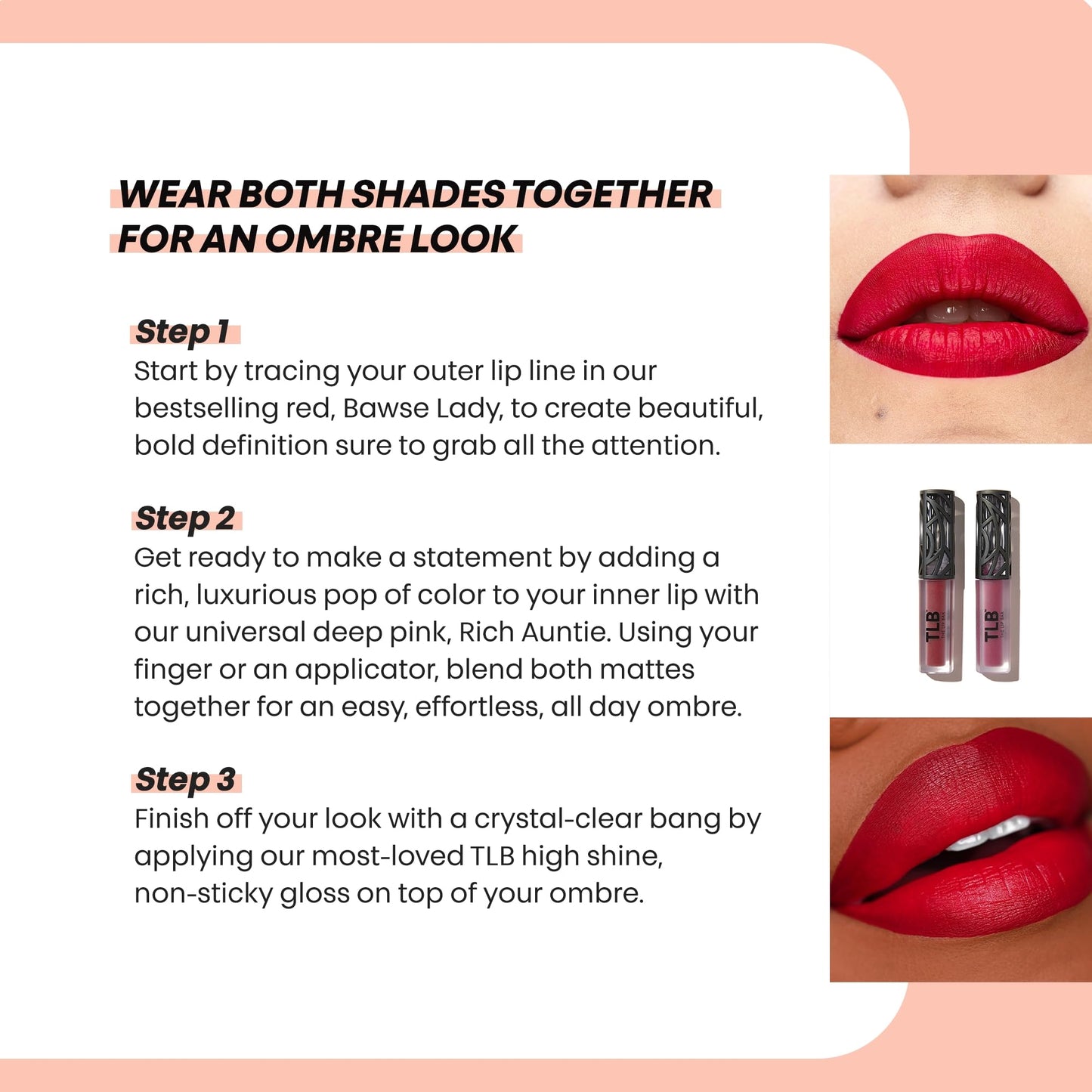 The Lip Bar - Nonstop Liquid Matte Lipstick 2-Pack, Bawse Lady (Blue Red) + Rich Auntie (Deep Berry) - High Pigment - One Swipe - Long Lasting - Jojoba Oil & Vitamin E - Vegan - .24 fl oz