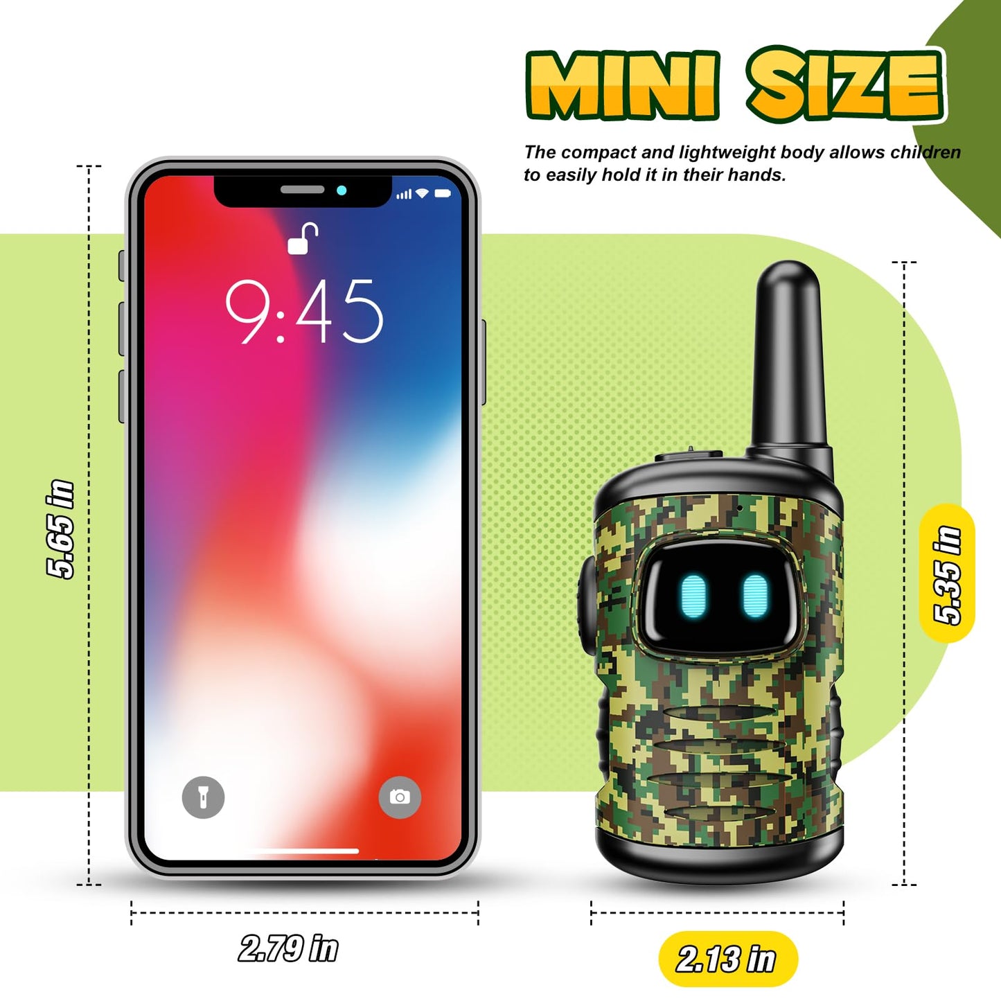 Toys for 3-8 Year Old Boys: comedyfun Mini Robots Walkies Talkies 2 Pack Easter Basket Essentials Stuffers Birthday Gifts for 3 4 5 6 7 8 Year Old Boys Toys Age 5 6 7 8 Adventure Game Hiking Camping