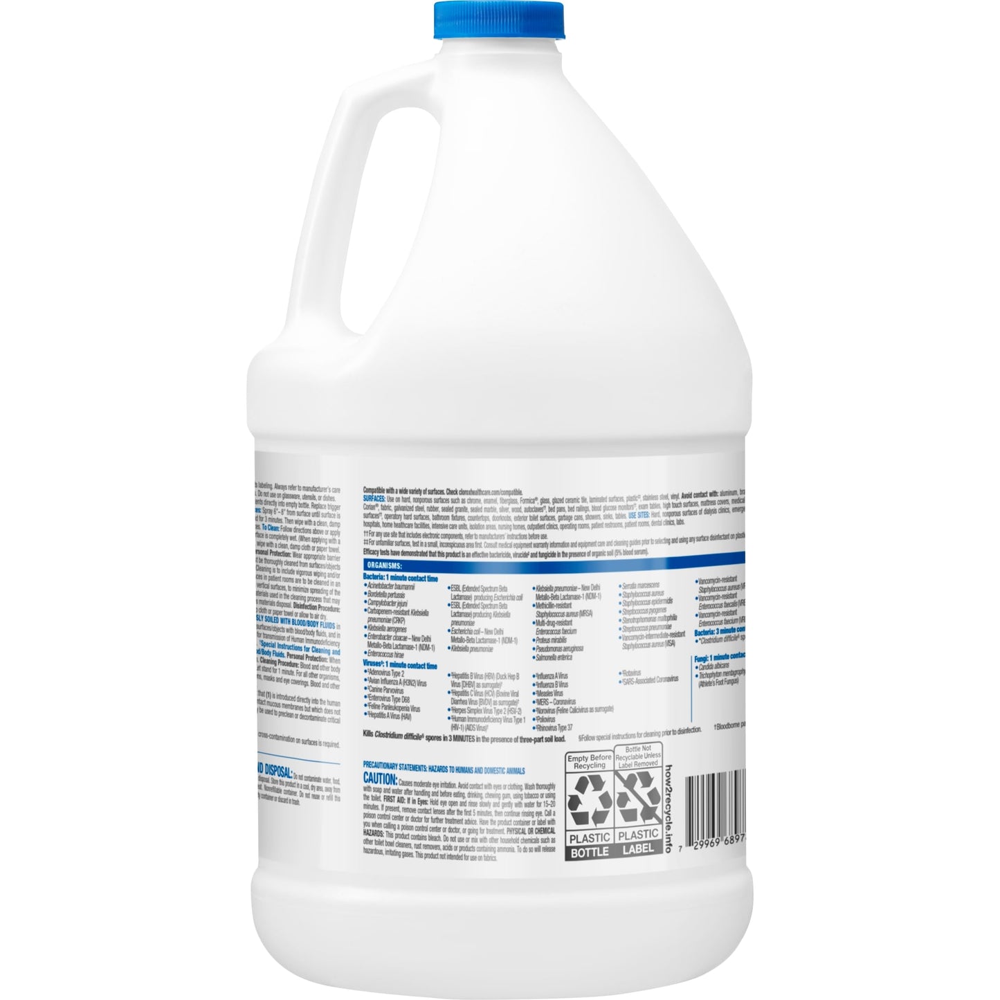 Clorox Healthcare Bleach Germicidal Cleaner Refill, 128 Fluid Ounces, Pack of 4 (Package May Vary)