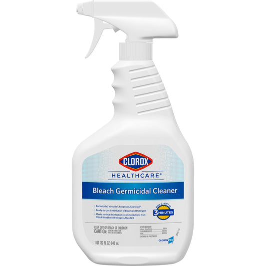 Clorox Healthcare Bleach Germicidal Cleaner Spray, 32 Fluid Ounces (Package May Vary)