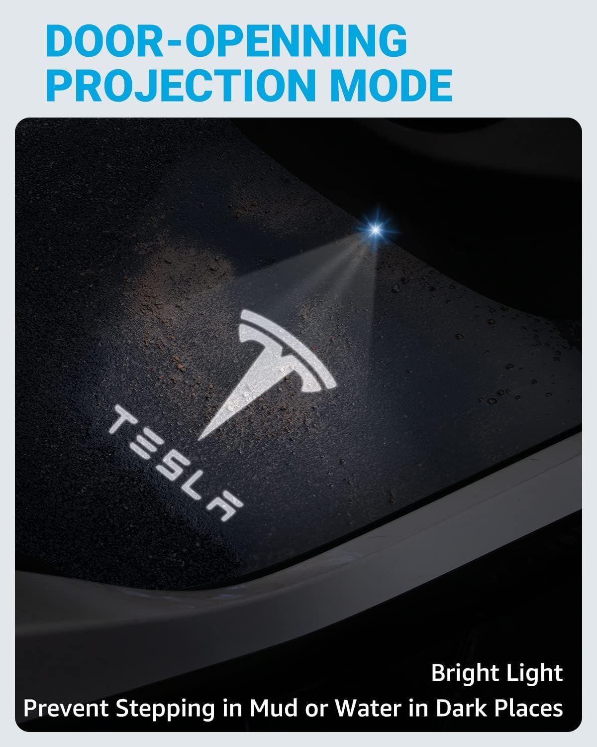 Motrobe for 2016-2023 Tesla Model Y Model 3 Model S, 2016-2021 Model X Integration Ultra-Brights Step Led Puddle Door Lights Never Fade with Extension Cord, Pack of 4 2023 Upgraded
