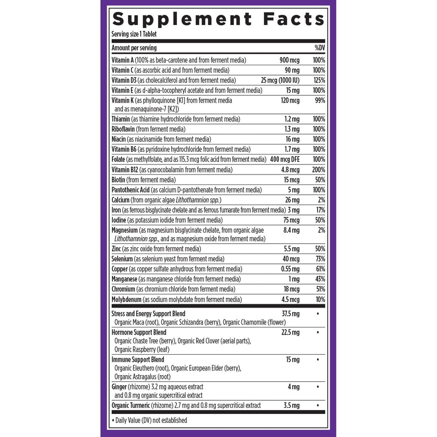 New Chapter Women's Multivitamin for Immune, Beauty + Energy Support with 20+ Nutrients -- Every Woman's One Daily, Gentle on the Stomach, 72 Count