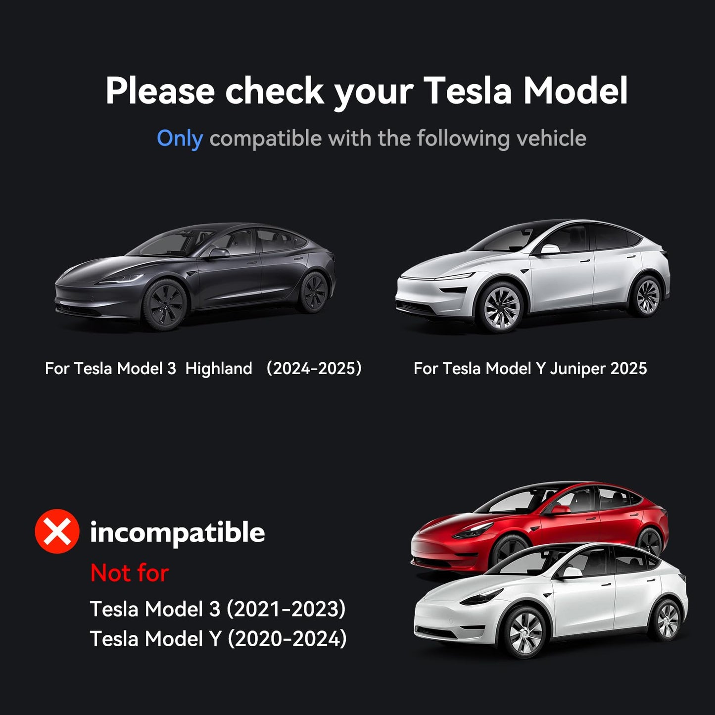 SUMK Tempered Glass Screen Protector for Tesla Model Y Juniper Accessories 2026 & for Tesla Model 3 Highland Accessories 2024 2025 [Anti-glare & No-fingerprint & 9H] 15.4 Inches - 2pcs [Matte]