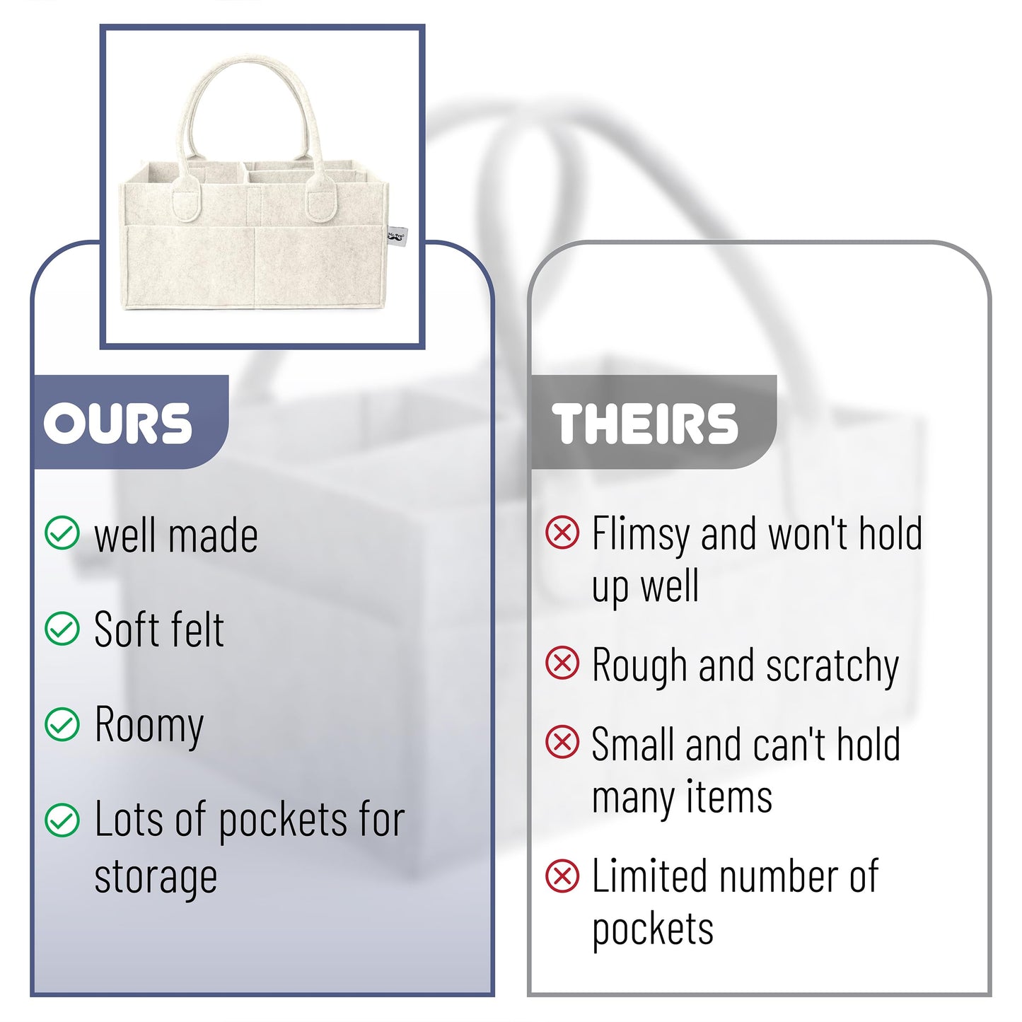 Mr. Pen- Baby Diaper Caddy Organizer, Beige, Baby Organizer, Car Diaper Caddy, Baby Caddy Organizer, Portable Diaper Caddy, Diaper Organizer for Changing Table, Baby Organizer for Nursery