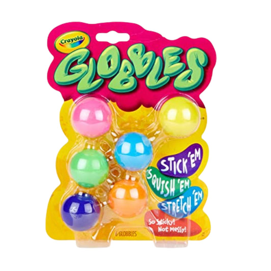 Crayola Globbles Fidget Toy (6ct), Sticky Stress Ball for Adults & Kids, Calming Sensory Toys for Stress Relief, Squish Gift