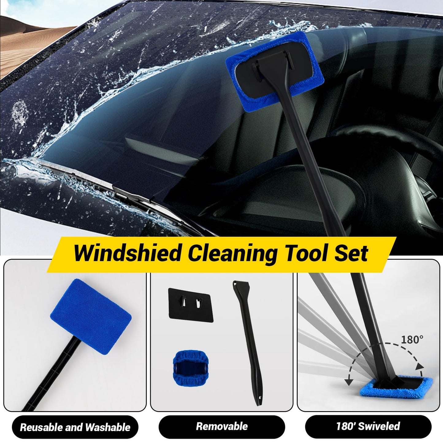 37Pcs Car Detailing Kit, Car Cleaning Kit with High Power Handheld Vacuum, Car Detailing Brushes, Car Wash Kit, Car Accessories, Car Cleaning Tools Kit for Interior, Exterior, Wheels