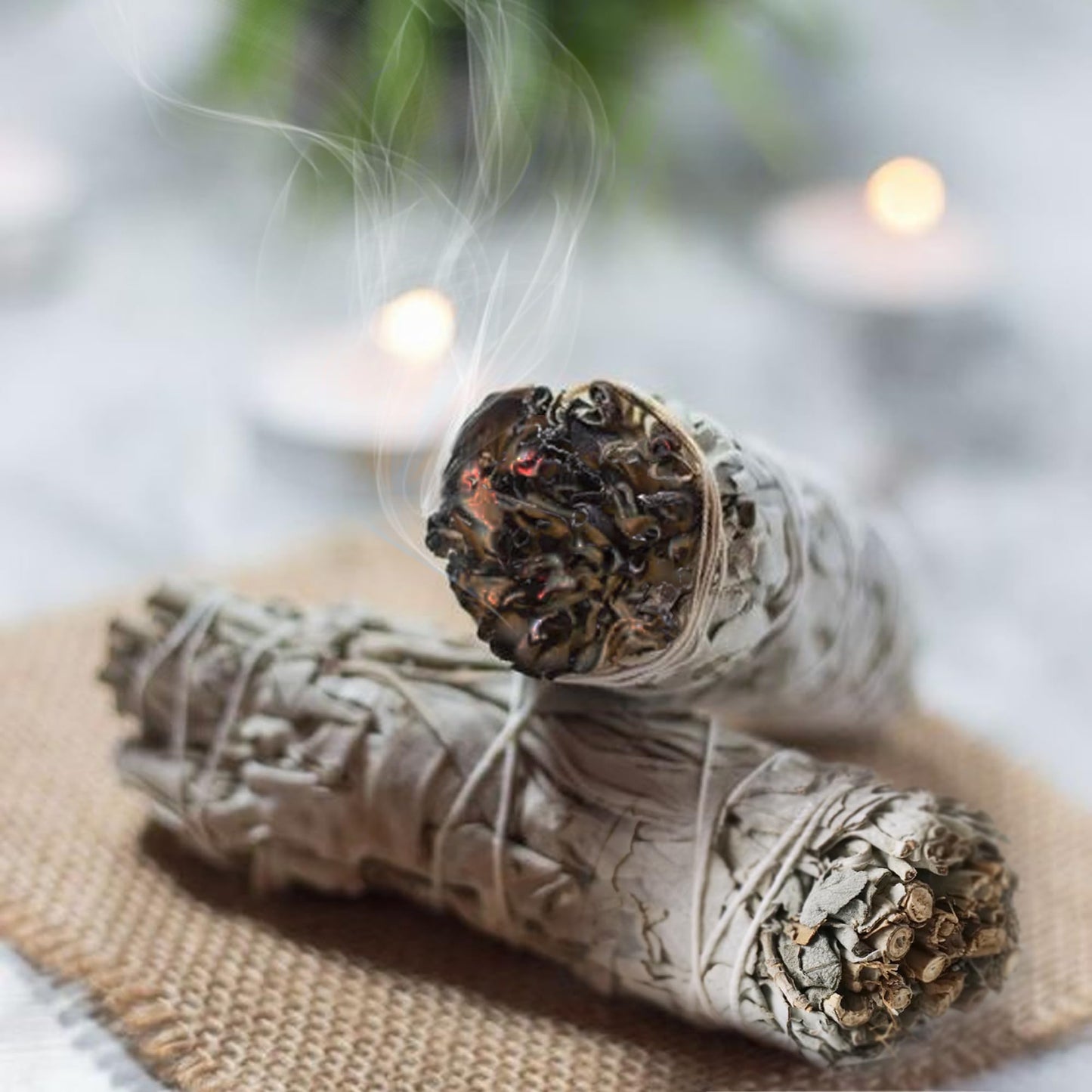 Native American Organic White Sage Smudge Sticks - Salvia Blanca para Limpiar - Sacred New Age Rituals for Energy Clearing, Meditation, Negative Energy Removal, Purification, Spiritual Healing. (3)