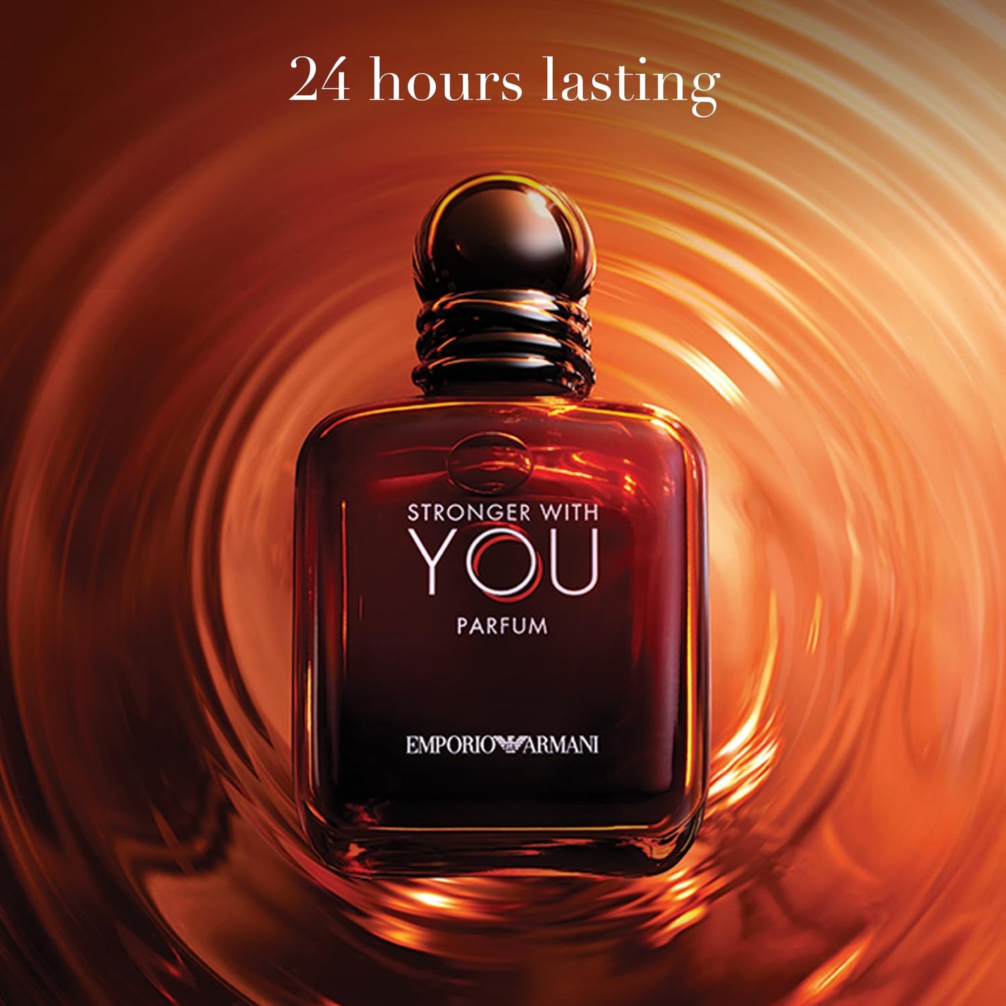 Armani Beauty - Stronger With You - Parfum - Cologne for Men - Woody & Ambery Fragrance - Rum, Bergamot, Lavendar, Cedarwood, and Vanilla Notes - 1.7 Fl Oz