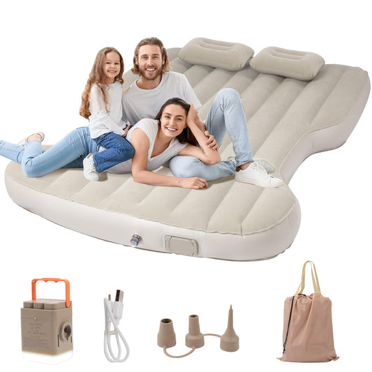 Focmot for Tesla Model Y Air Mattress, Self Inflating Car Camping Mattress with Wireless Charging Air Pump, 2 Pillows, Storage Bag, Sleeping Mat for Tesla Model Y Accessories 2020-2024 2025