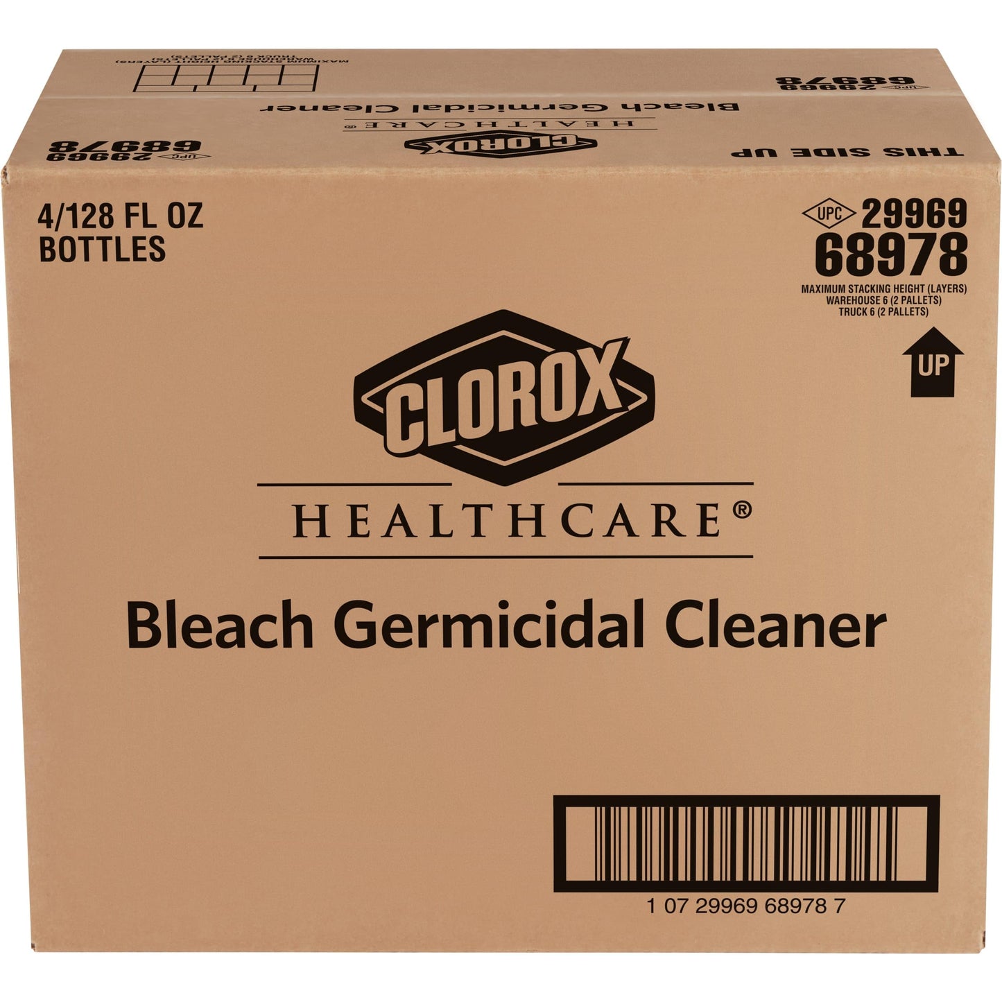 Clorox Healthcare Bleach Germicidal Cleaner Refill, 128 Fluid Ounces, Pack of 4 (Package May Vary)