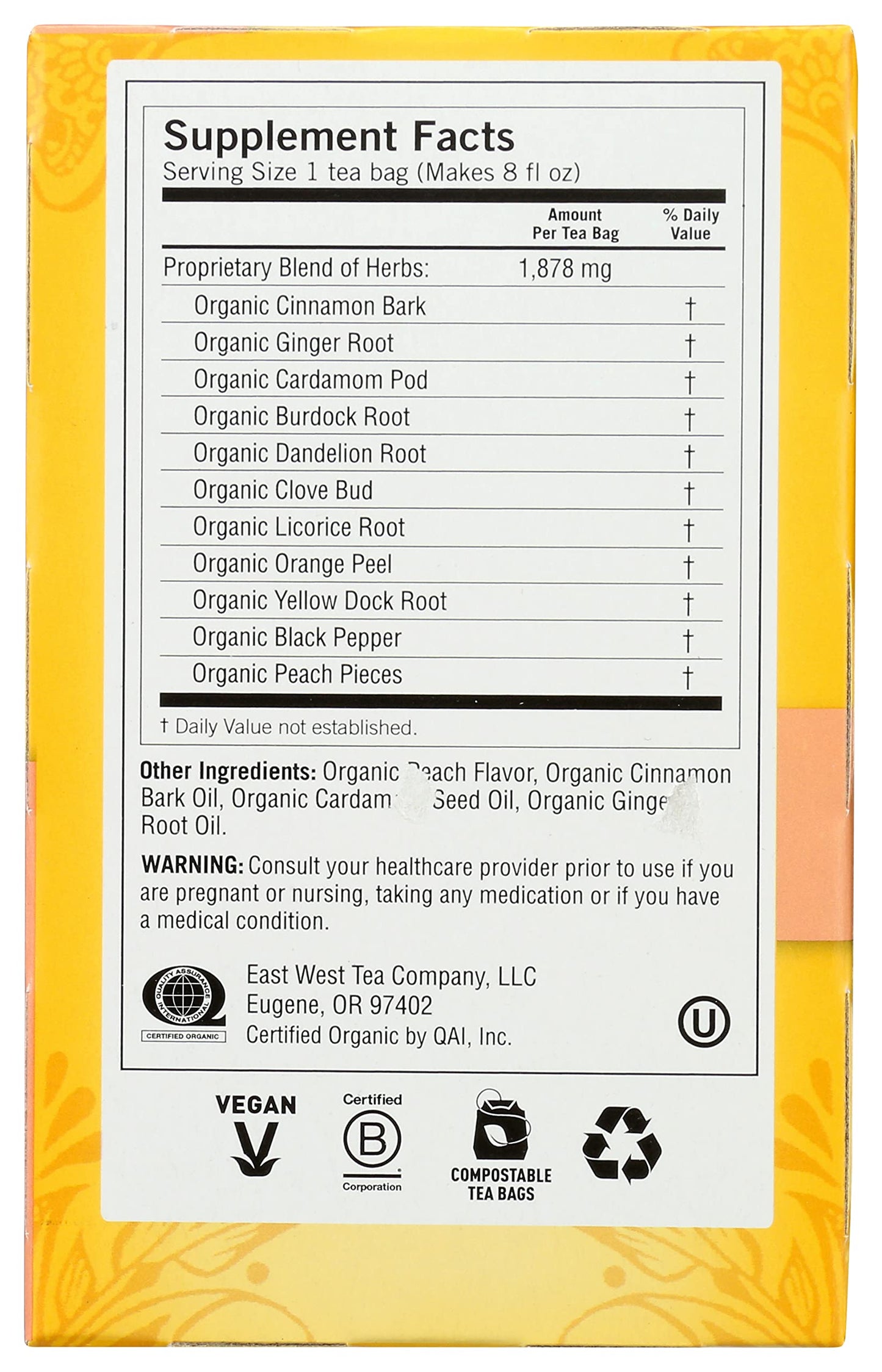 Yogi Tea, Peach DeTox, 16 Count